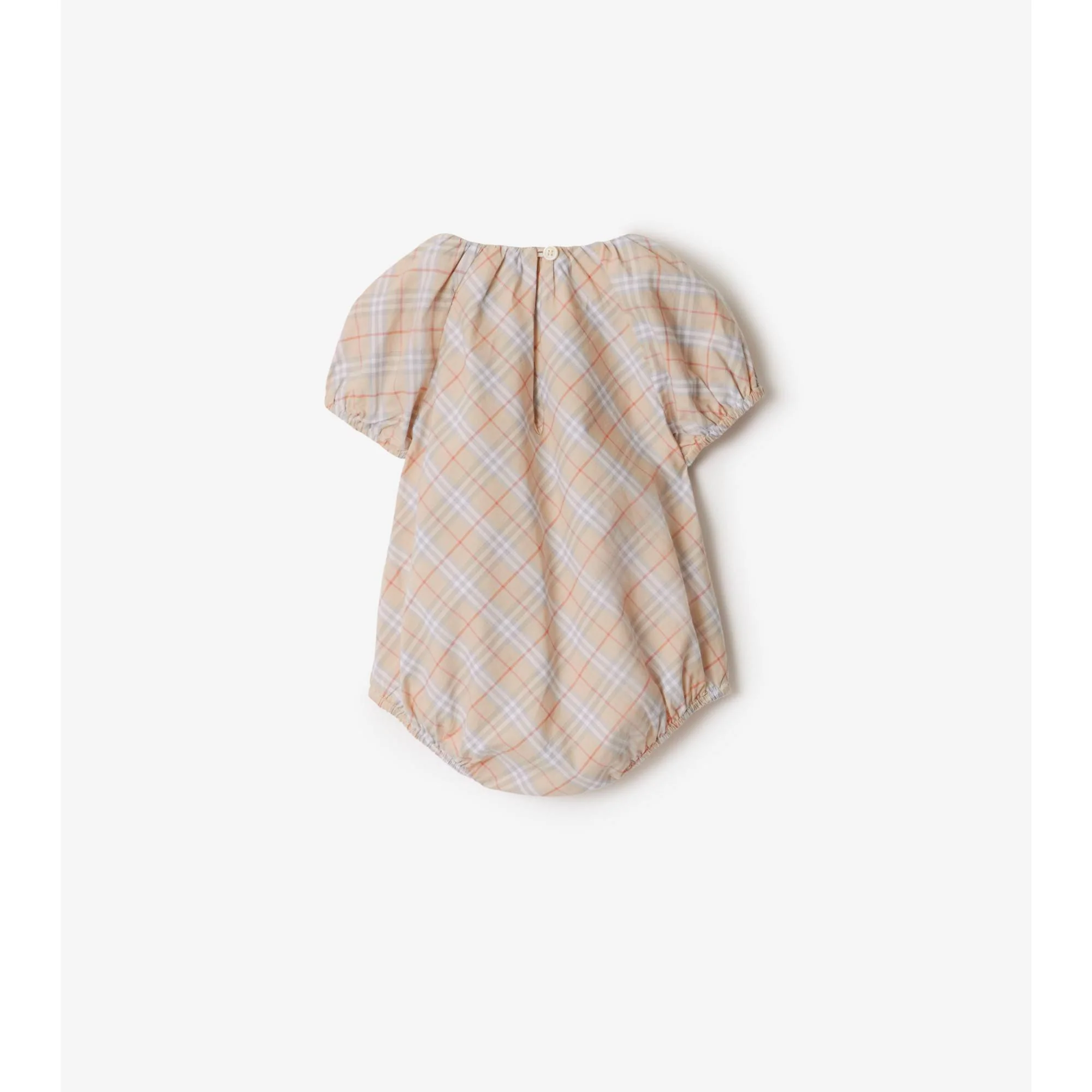 Check Cotton Bodysuit - Pale Stone IP Check - Image 3