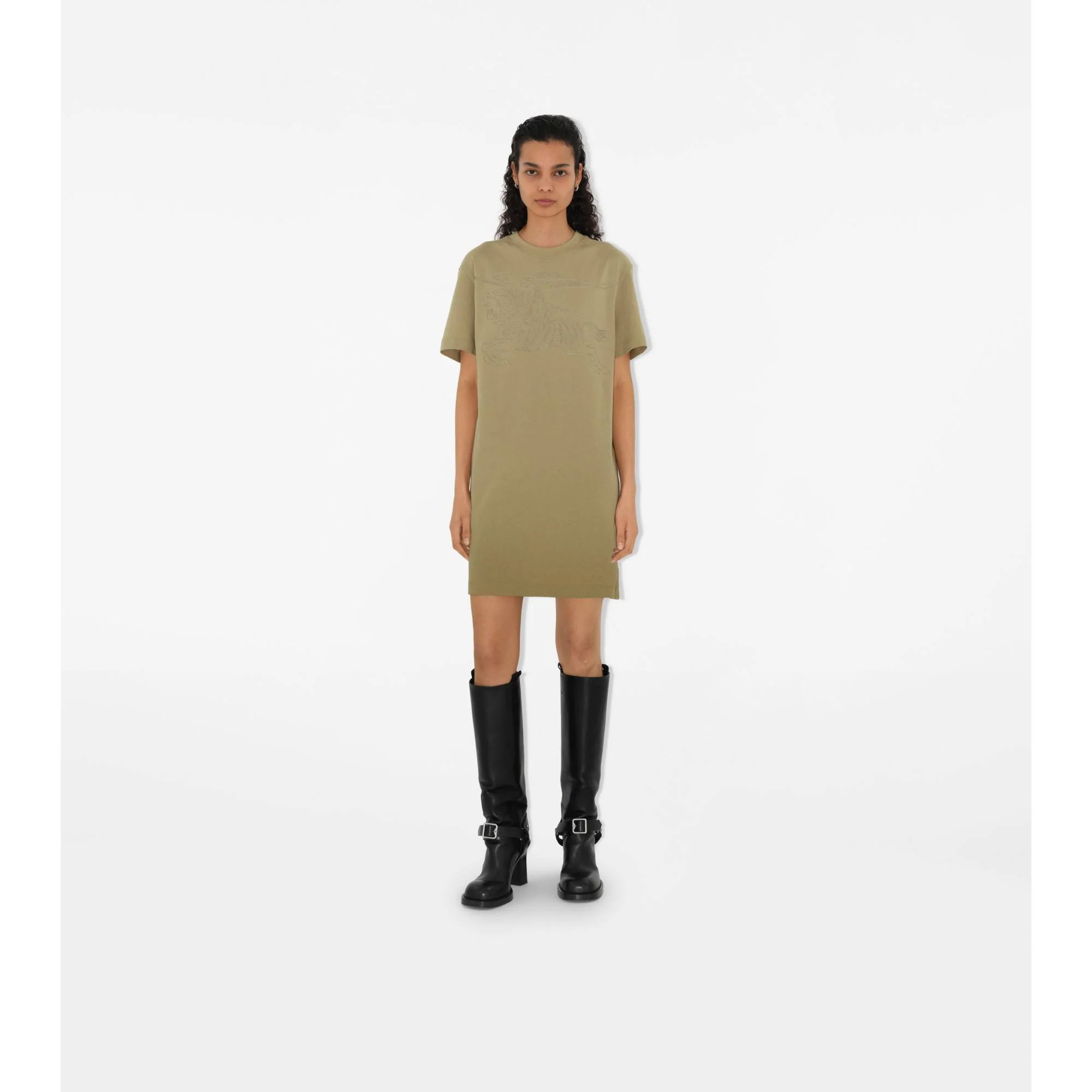 EKD Cotton T-shirt Dress - Hunter - Image 2