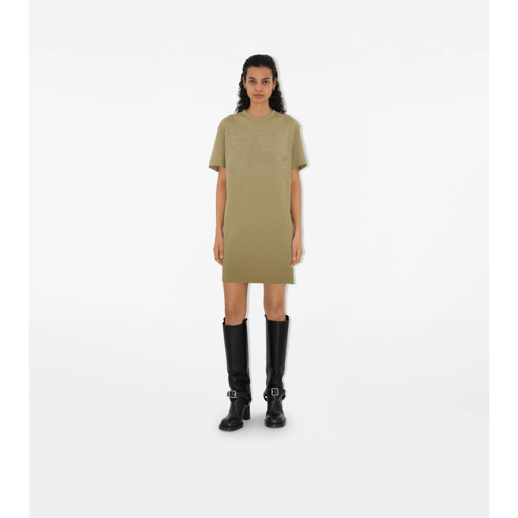 EKD Cotton T-shirt Dress - Hunter - Image 2