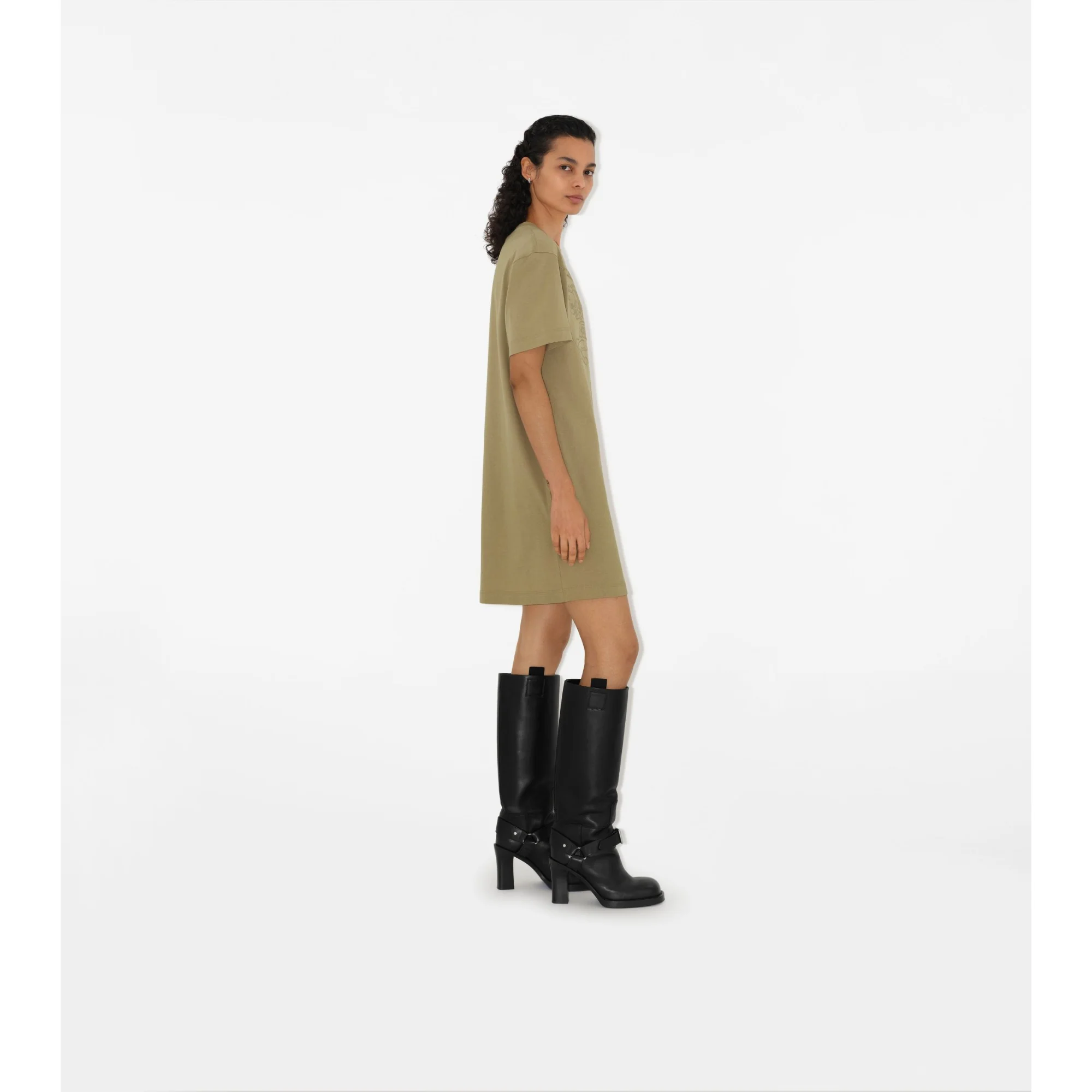 EKD Cotton T-shirt Dress - Hunter - Image 3