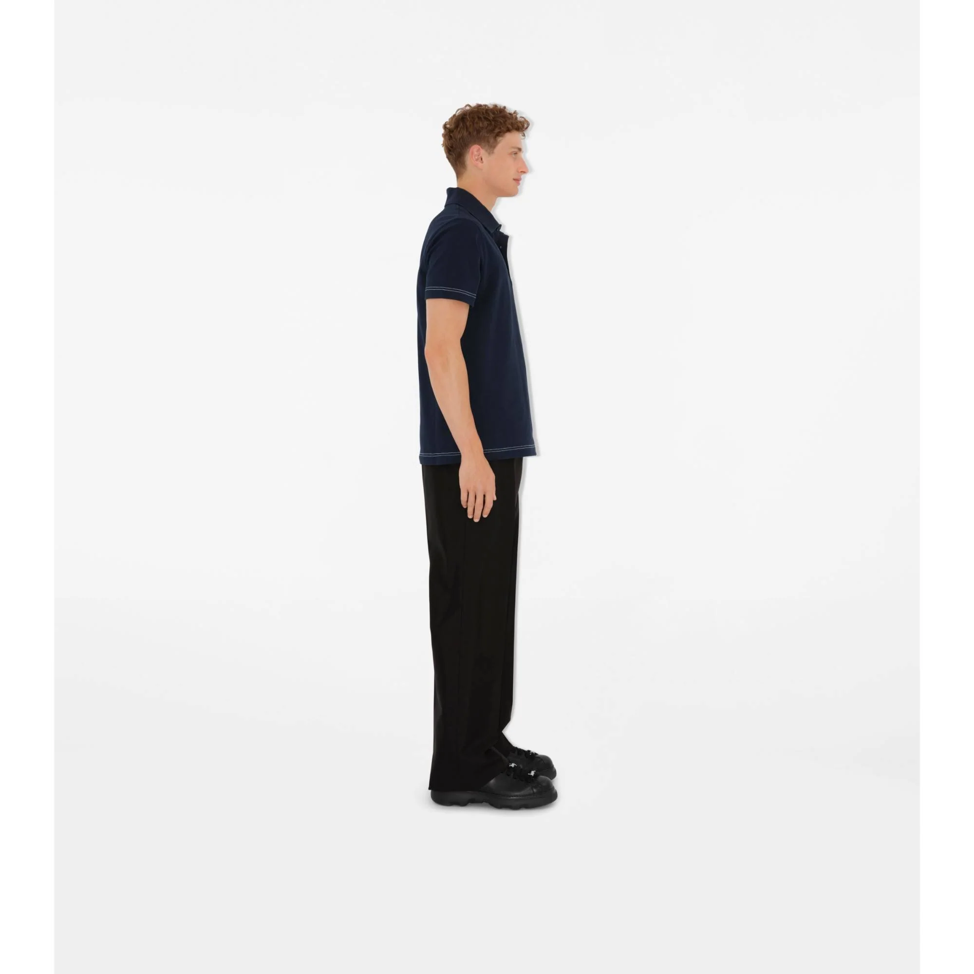 Cotton Polo Shirt - Storm - Image 3