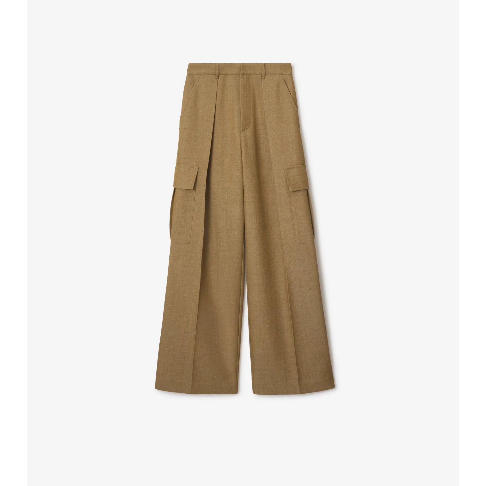 Wool Cargo Trousers - Beige/Honey