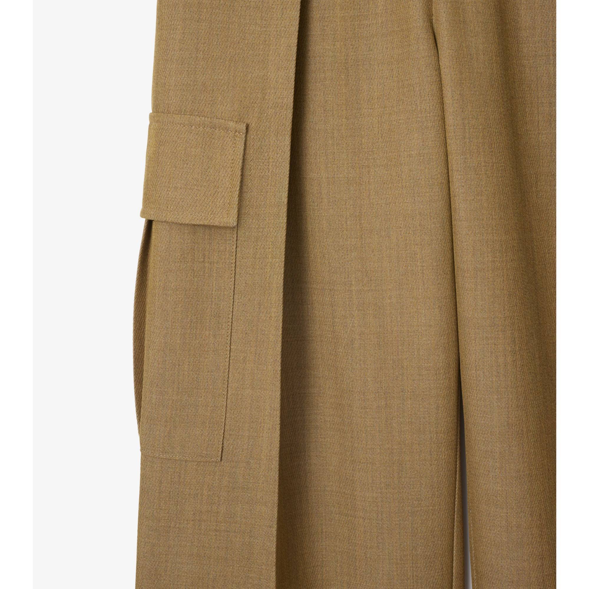 Wool Cargo Trousers - Beige/Honey - Image 5