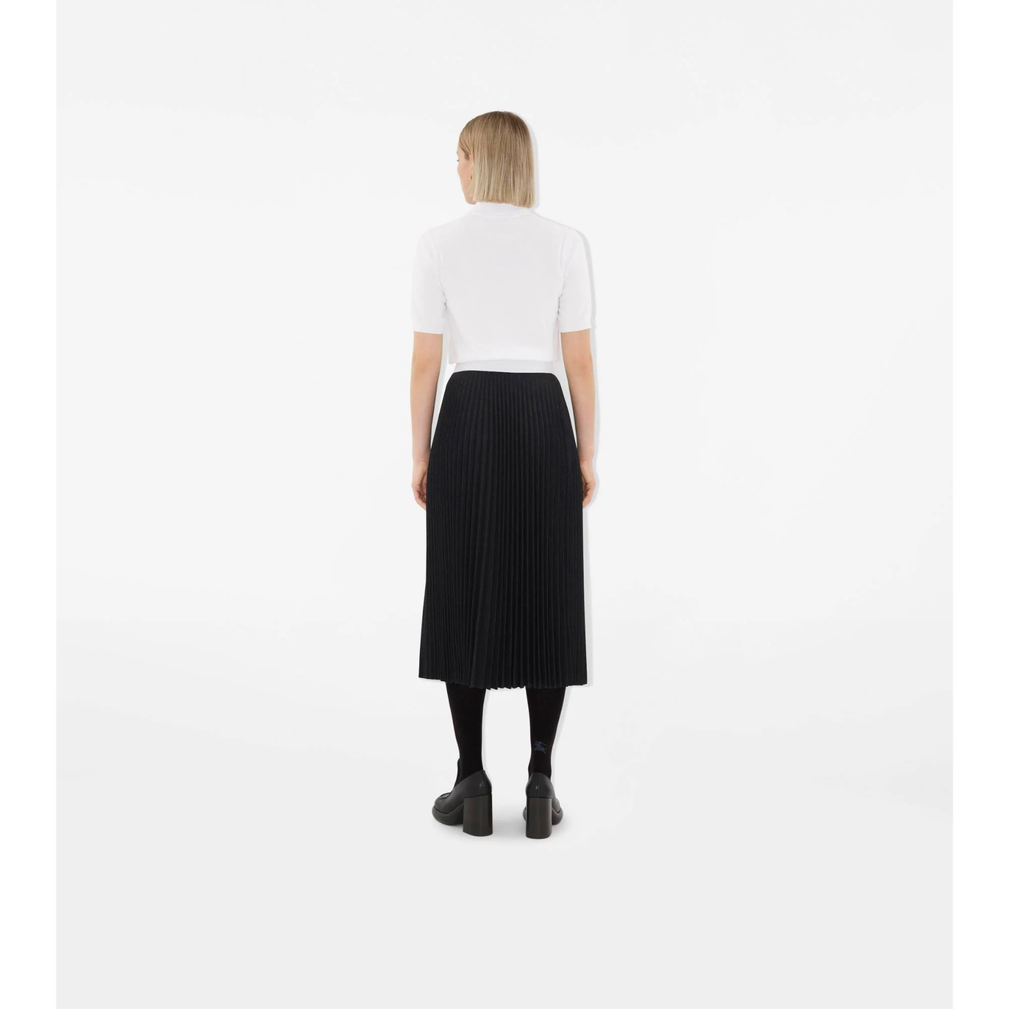 Cotton Blend Polo Shirt - Chalk - Image 4