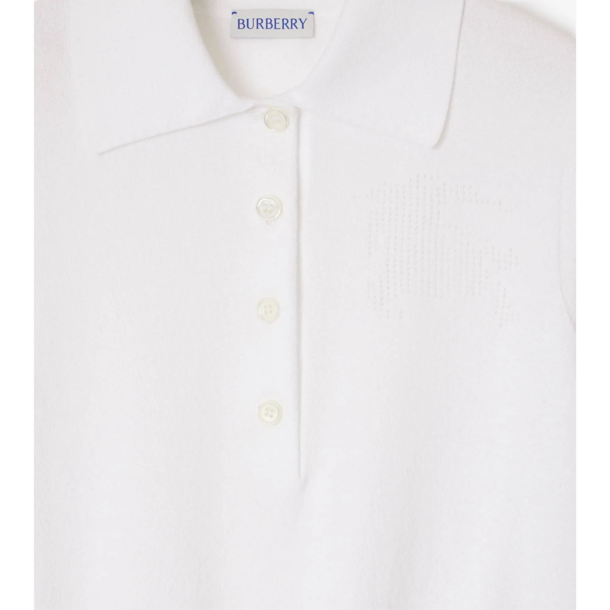 Cotton Blend Polo Shirt - Chalk - Image 6