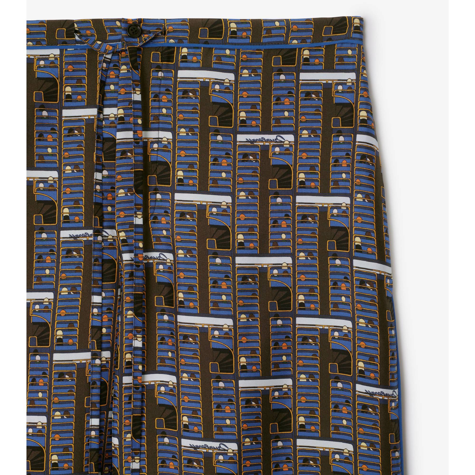 Bus Silk Pyjama Trousers - Knight IP Pattern - Image 5