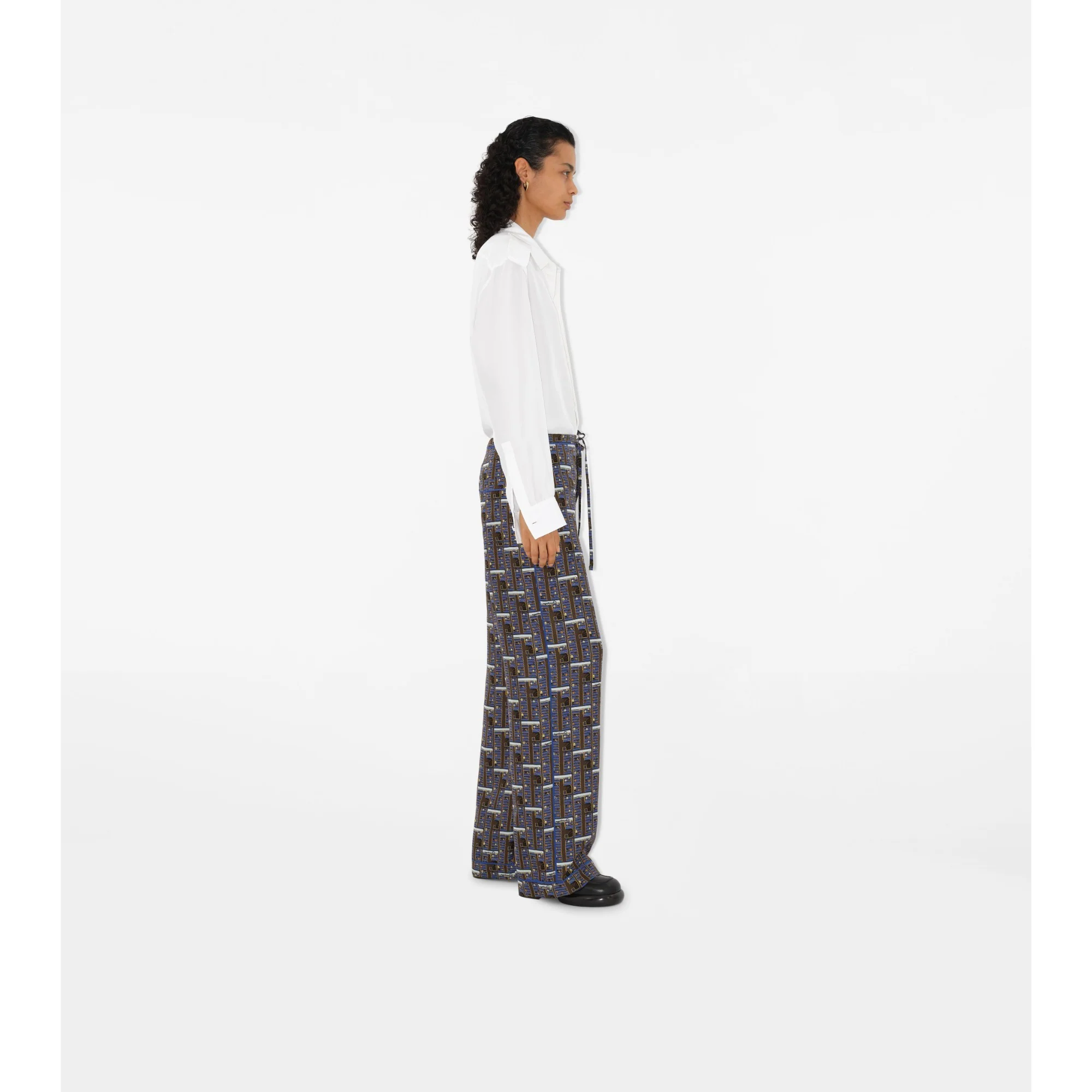 Bus Silk Pyjama Trousers - Knight IP Pattern - Image 3