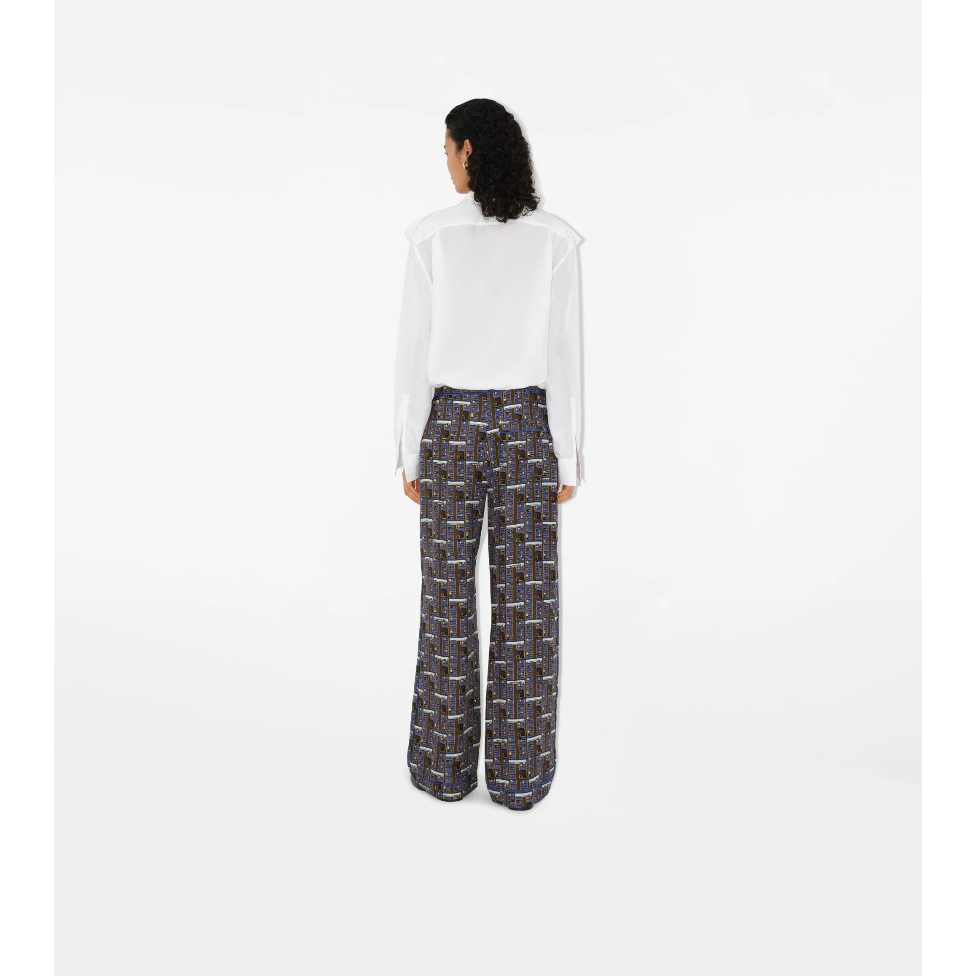 Bus Silk Pyjama Trousers - Knight IP Pattern - Image 4