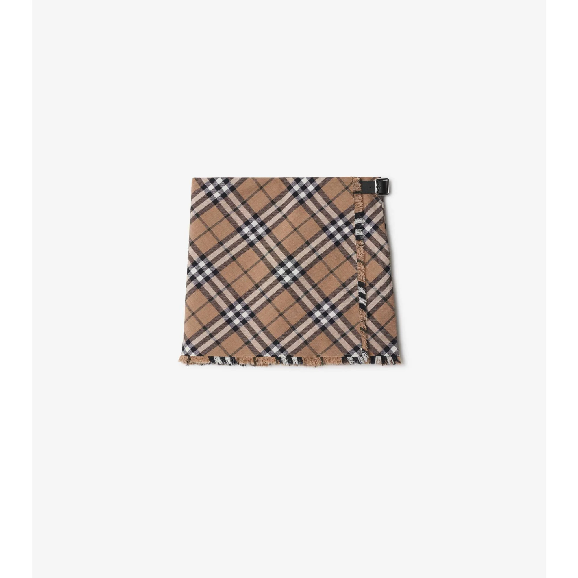 Check Wool Blend Mini Kilt - Linden IP Check