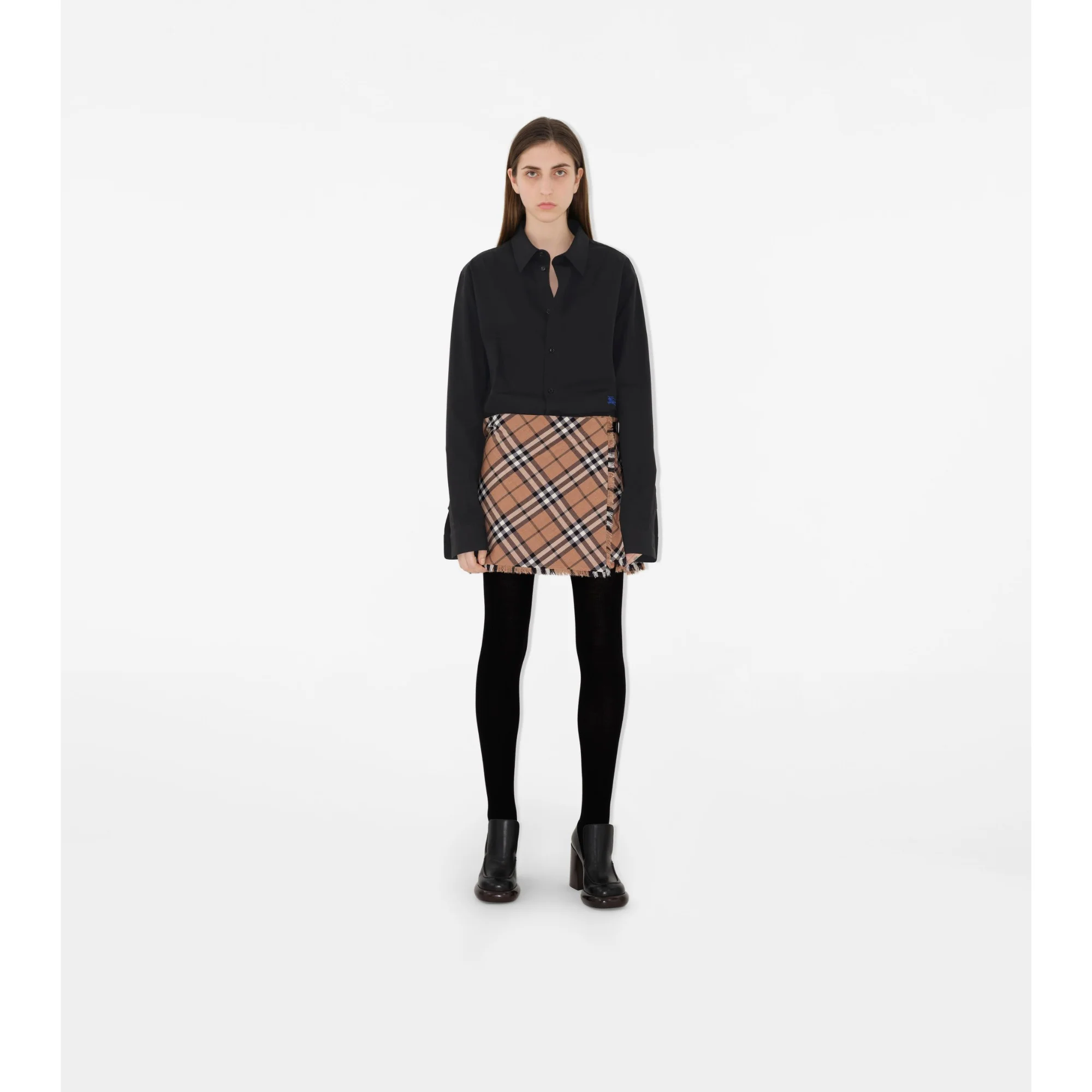 Check Wool Blend Mini Kilt - Linden IP Check - Image 2