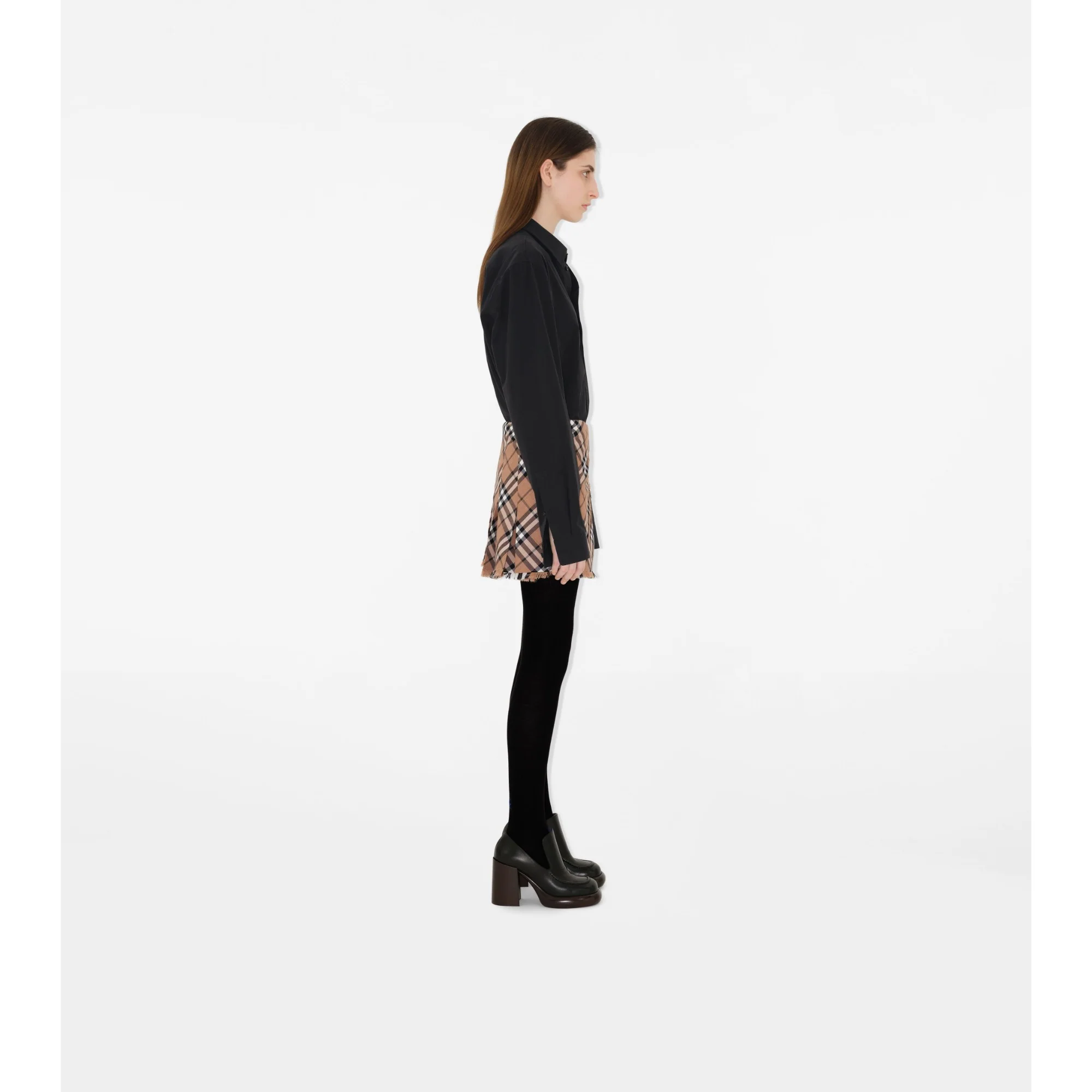 Check Wool Blend Mini Kilt - Linden IP Check - Image 3