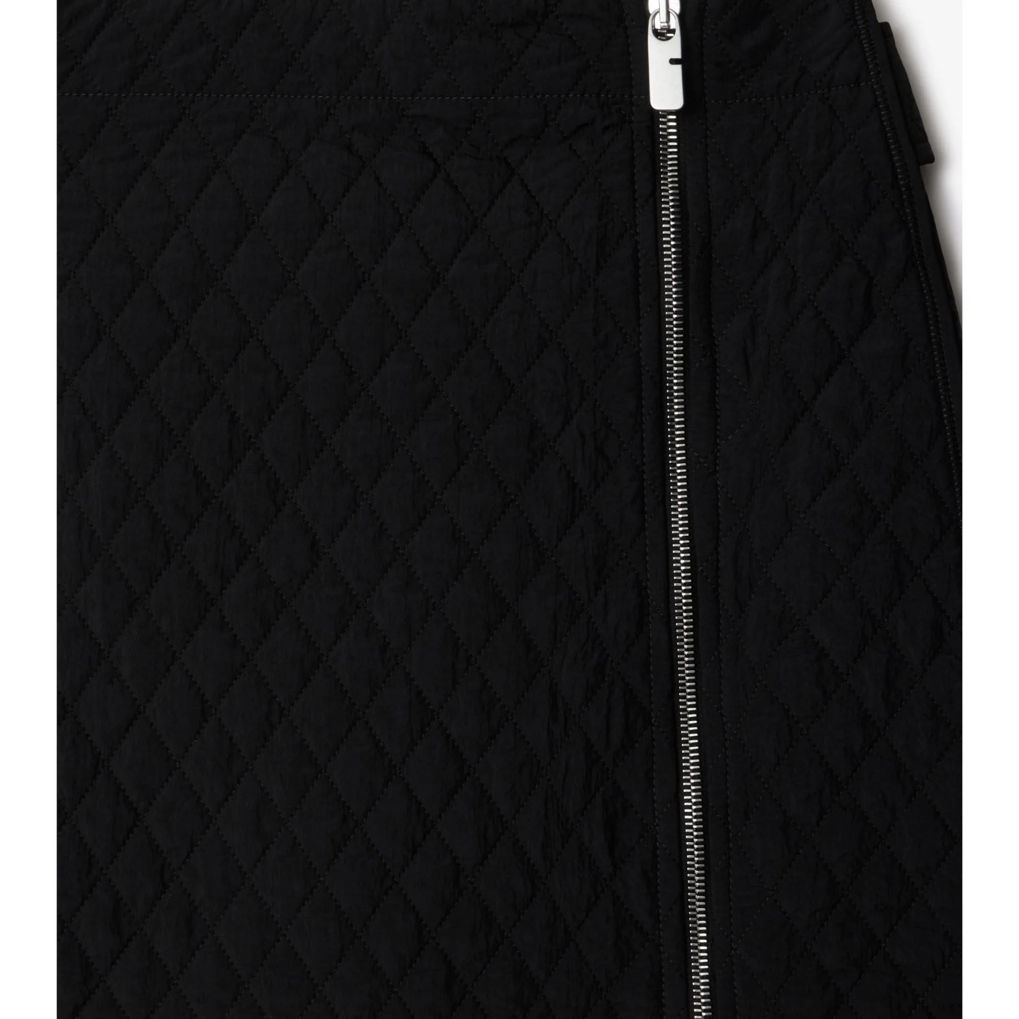 Quilted Nylon Mini Skirt - Black - Image 5