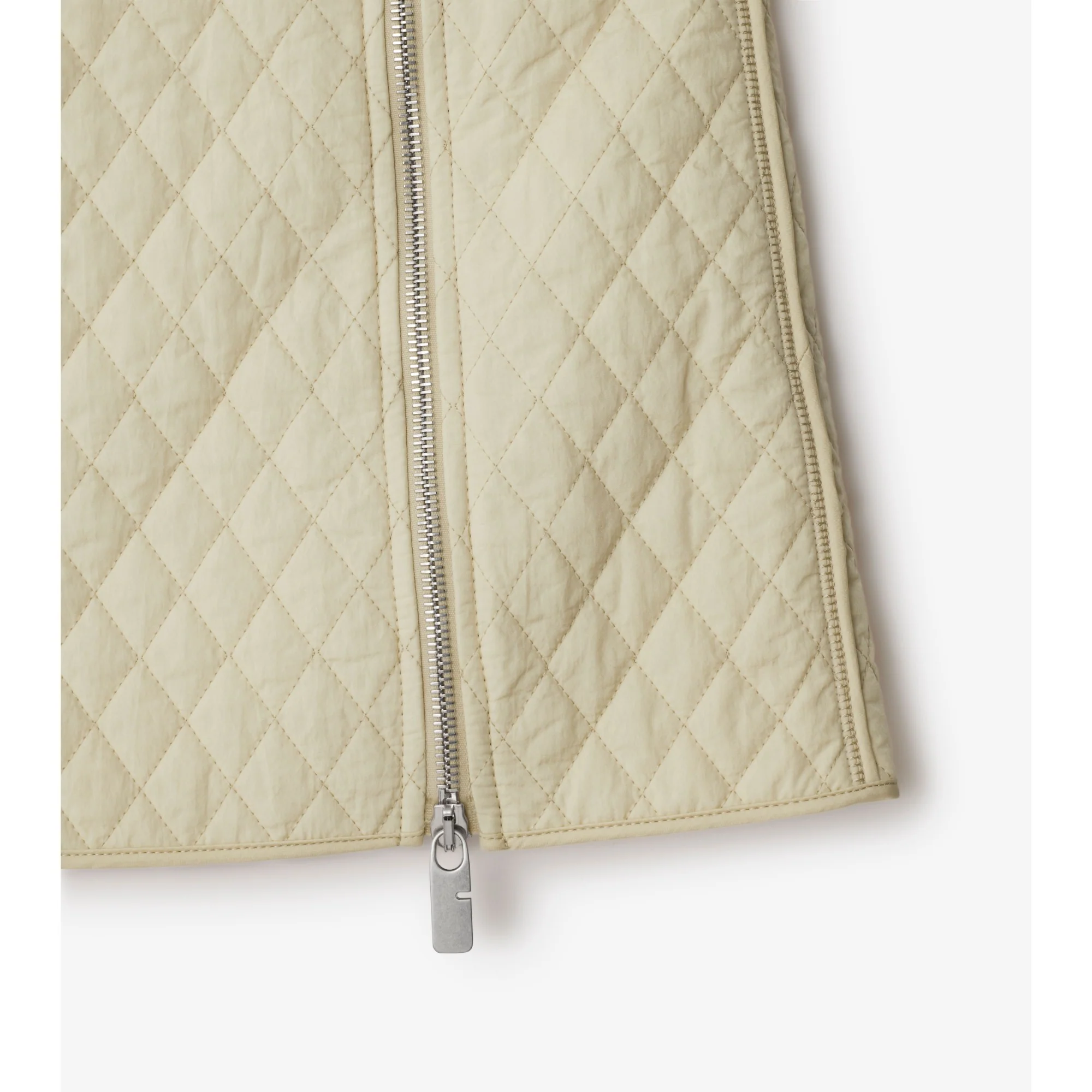 Quilted Nylon Mini Skirt - Plaster - Image 5