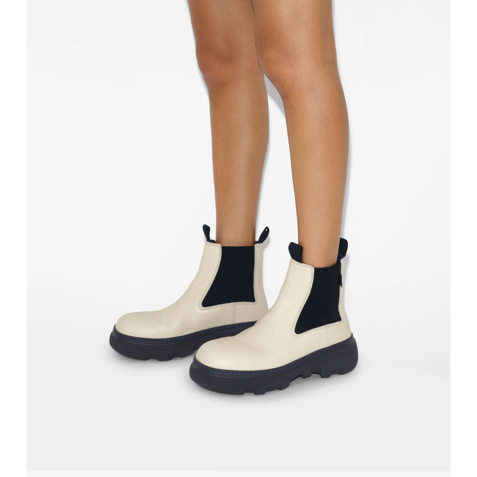Leather Creeper Low Chelsea Boots - Plaster - Image 7