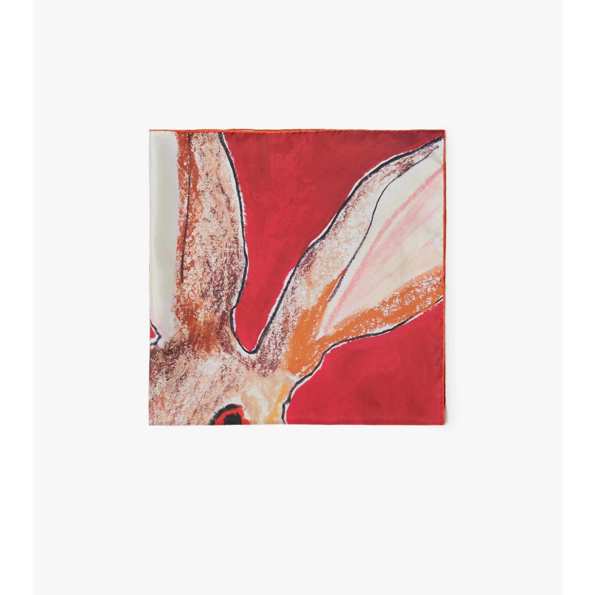 Hare Silk Scarf - Cranberry - Image 3