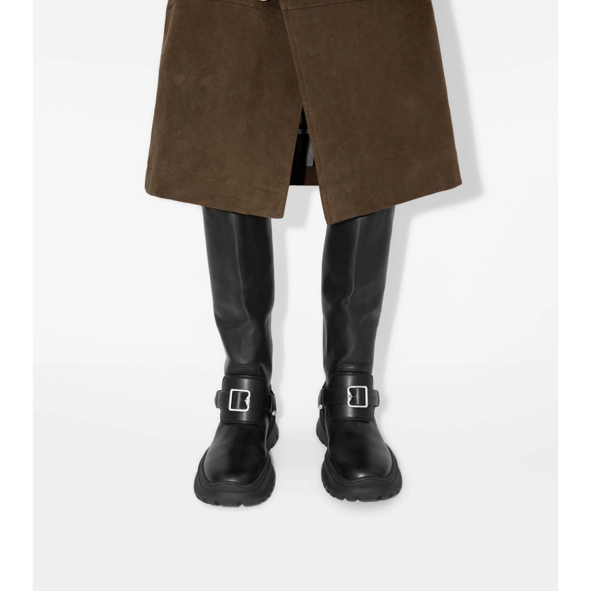 Leather Stomp High Bootsâ€‹ - Black - Image 6