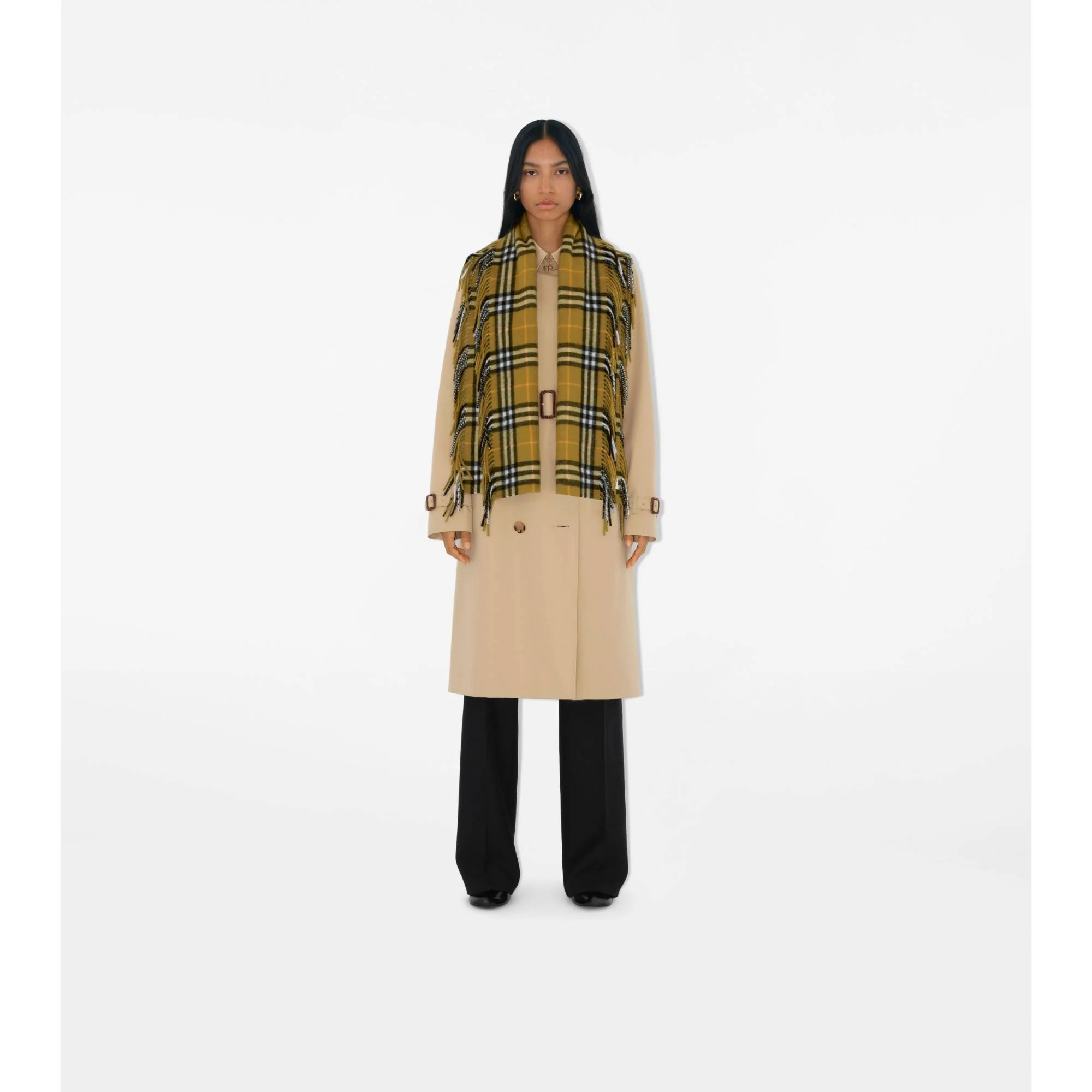 Check Cashmere Happy Scarf - Oxide - Image 3