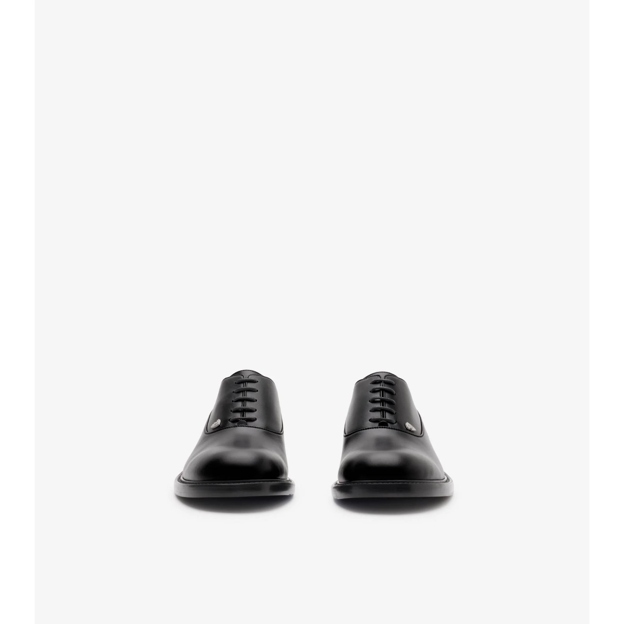 Leather Cobble Oxford Shoes - Black - Image 3