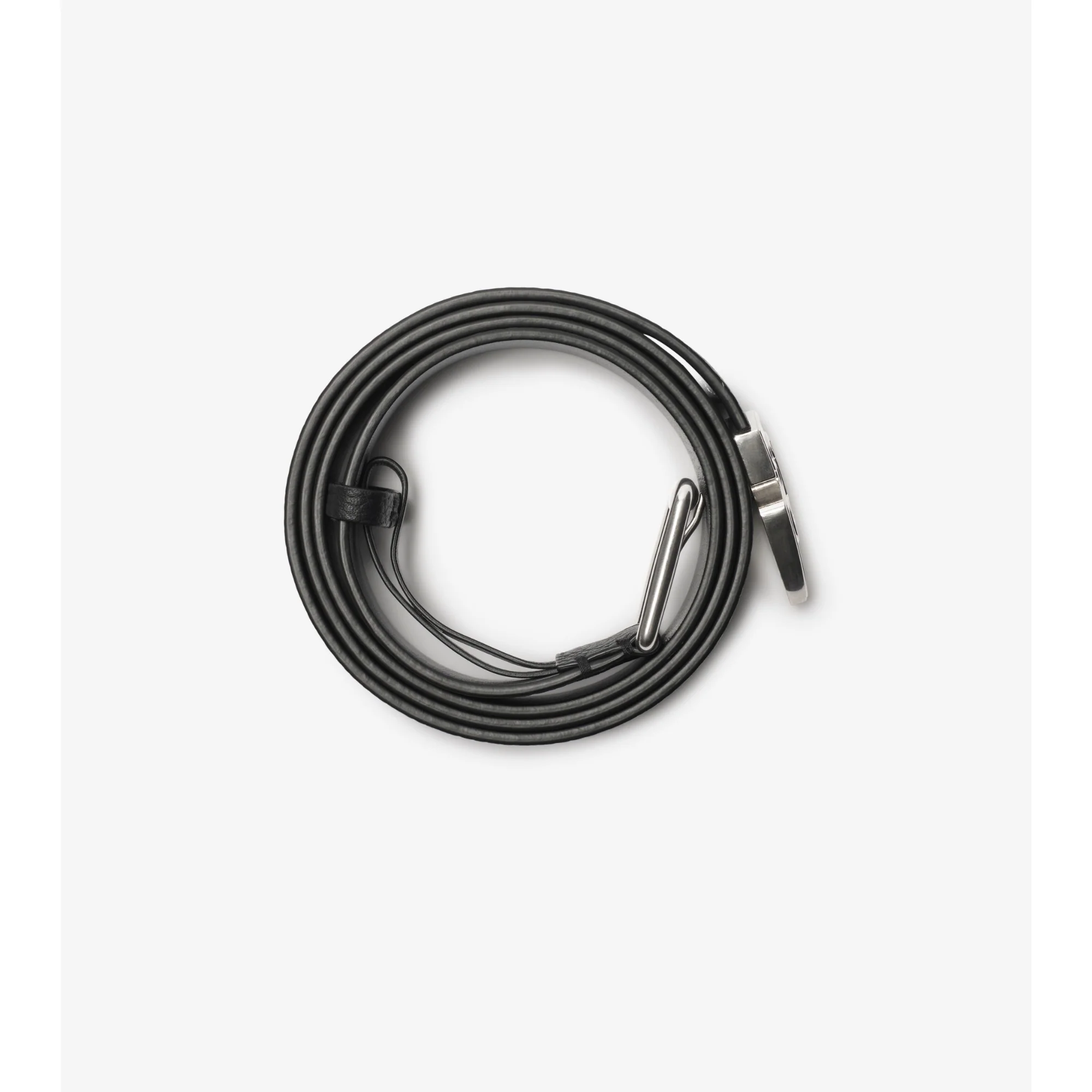 Leather B Buckle Shield Belt - Black - Image 3