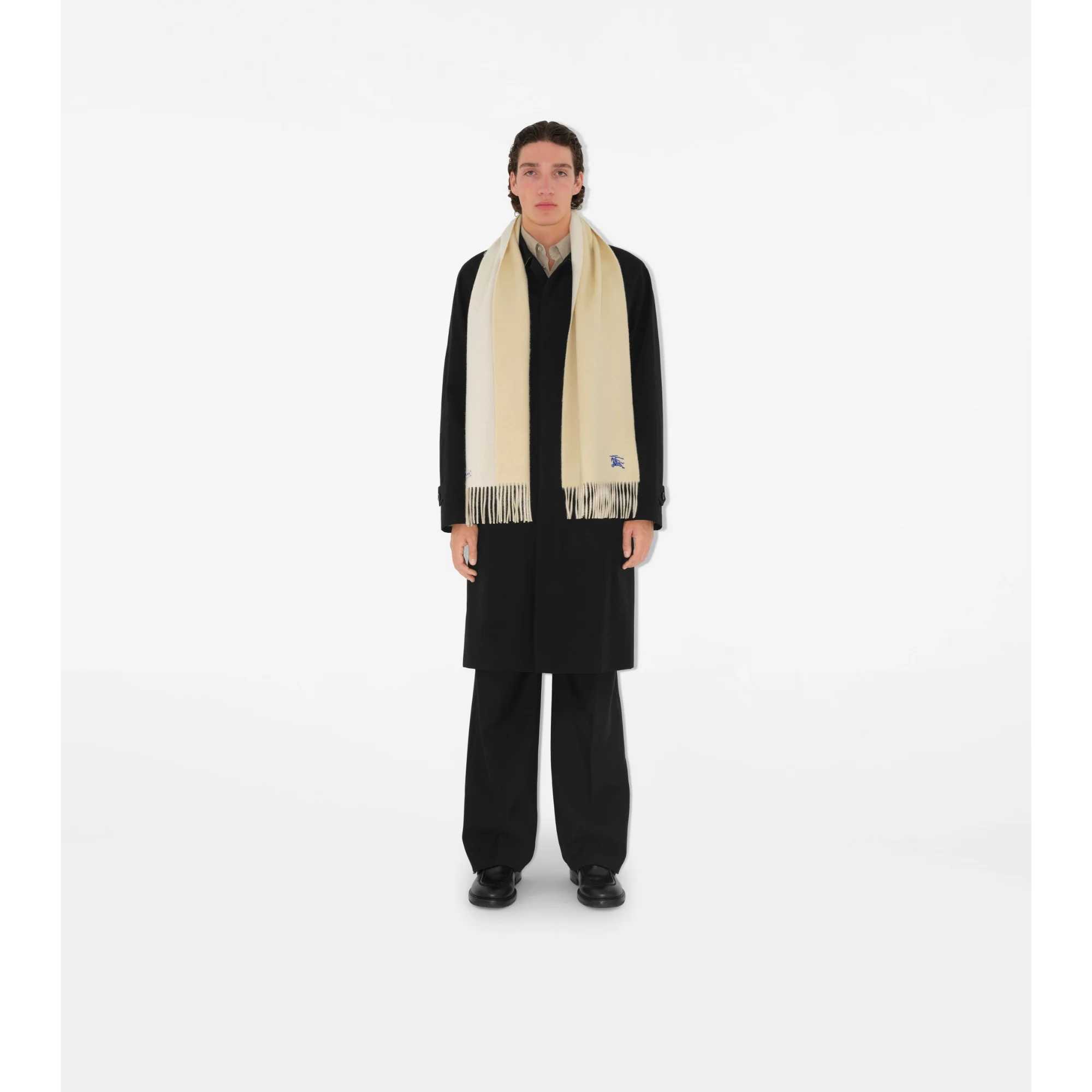 Reversible Cashmere Scarf - Sandstone - Image 3