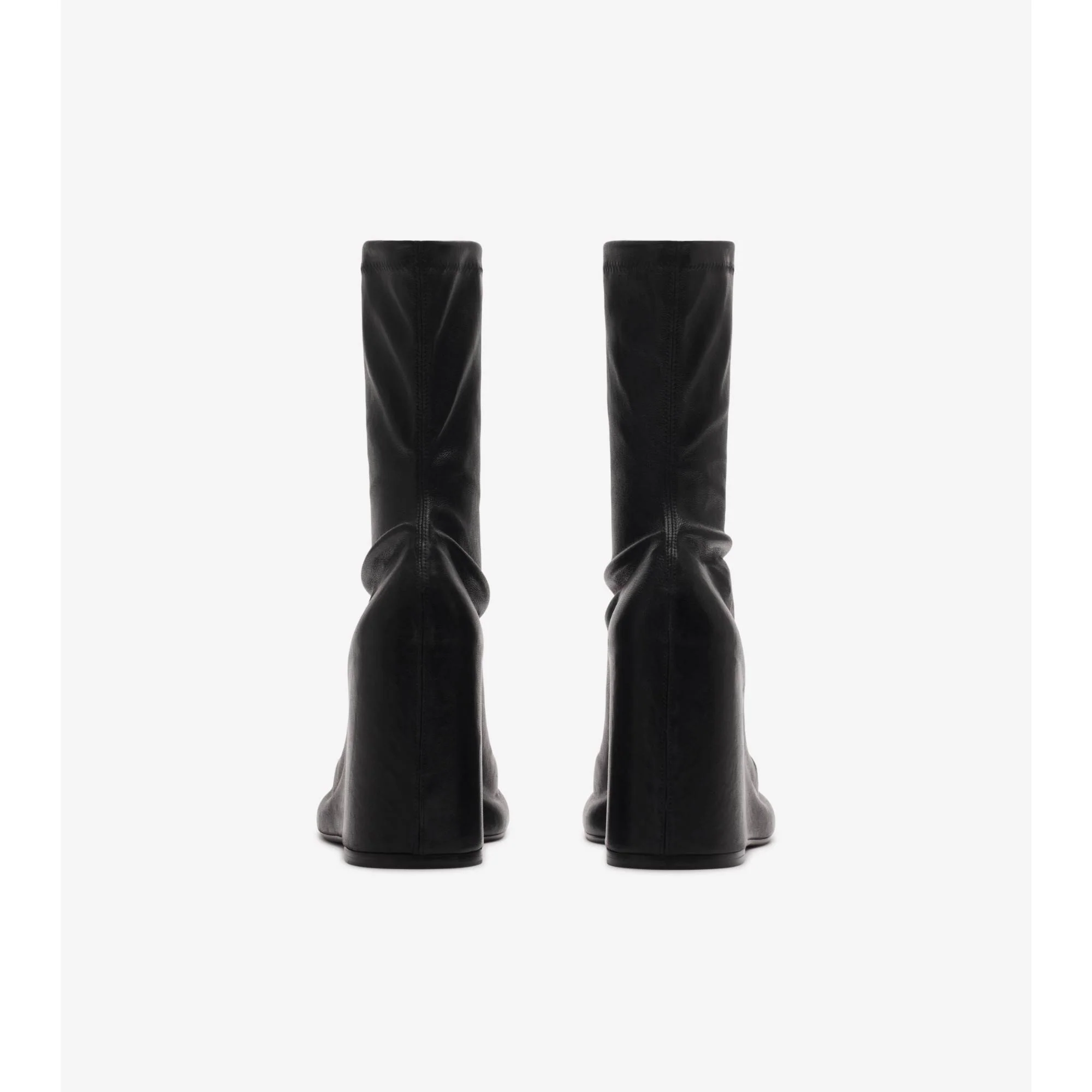 Leather Pillar Low Boots - Black - Image 4