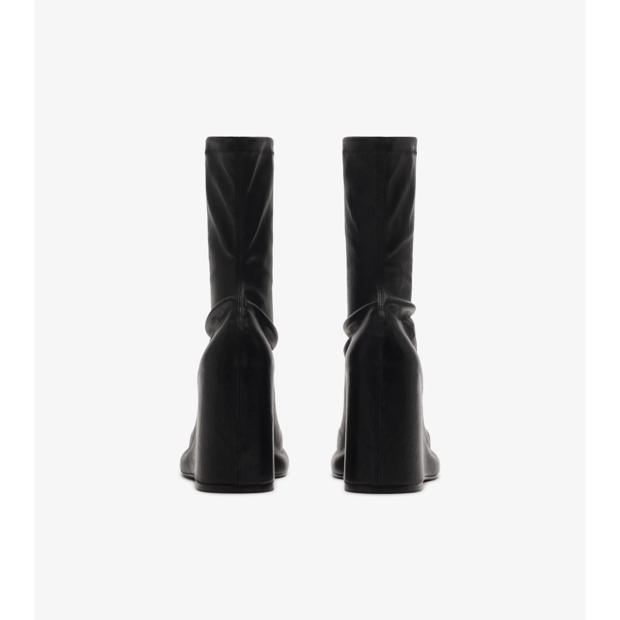 Leather Pillar Low Boots - Black - Image 4