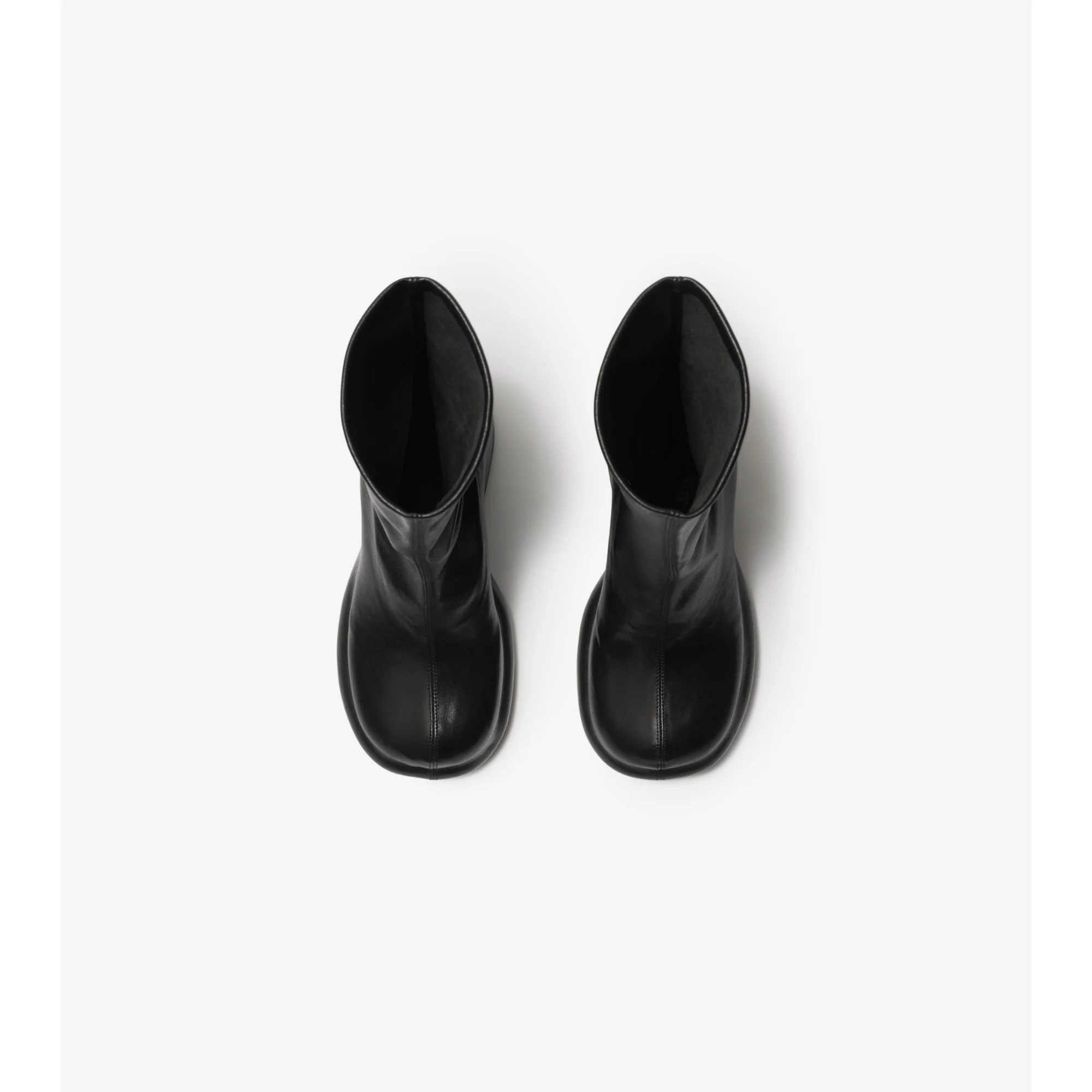 Leather Pillar Low Boots - Black - Image 5