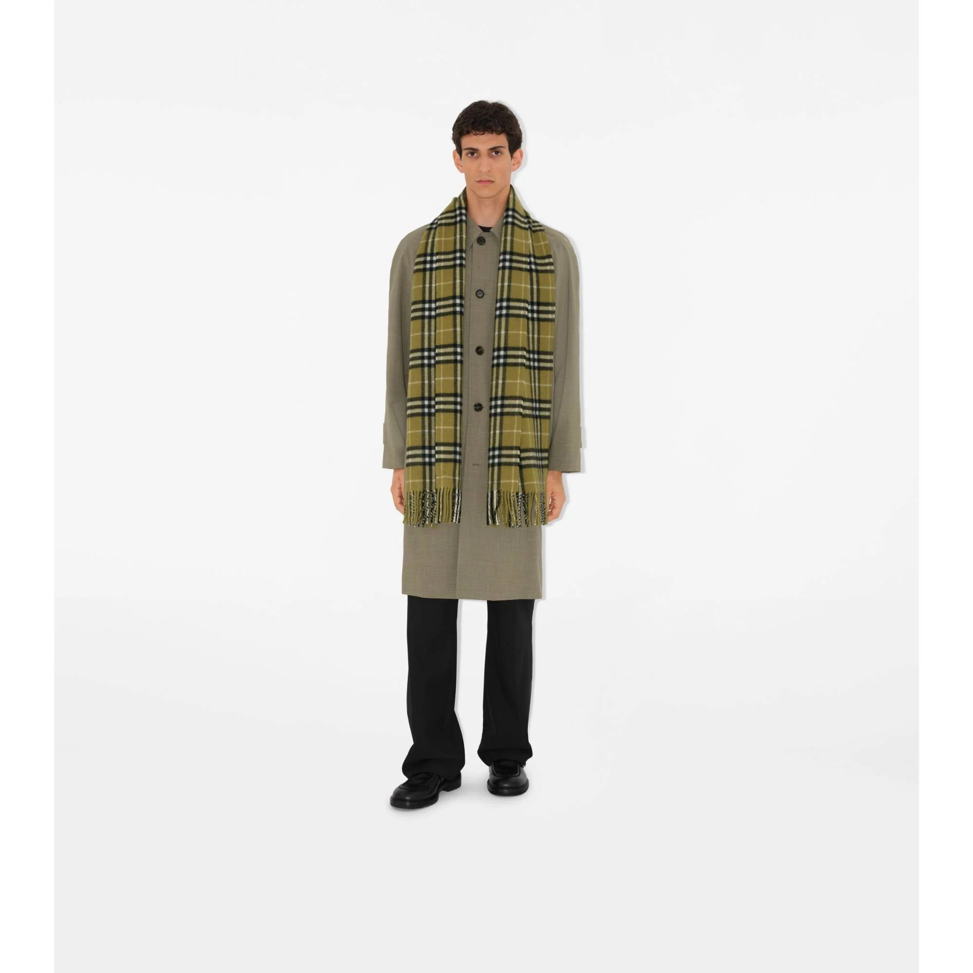 Check Cashmere Scarf - Acre - Image 3