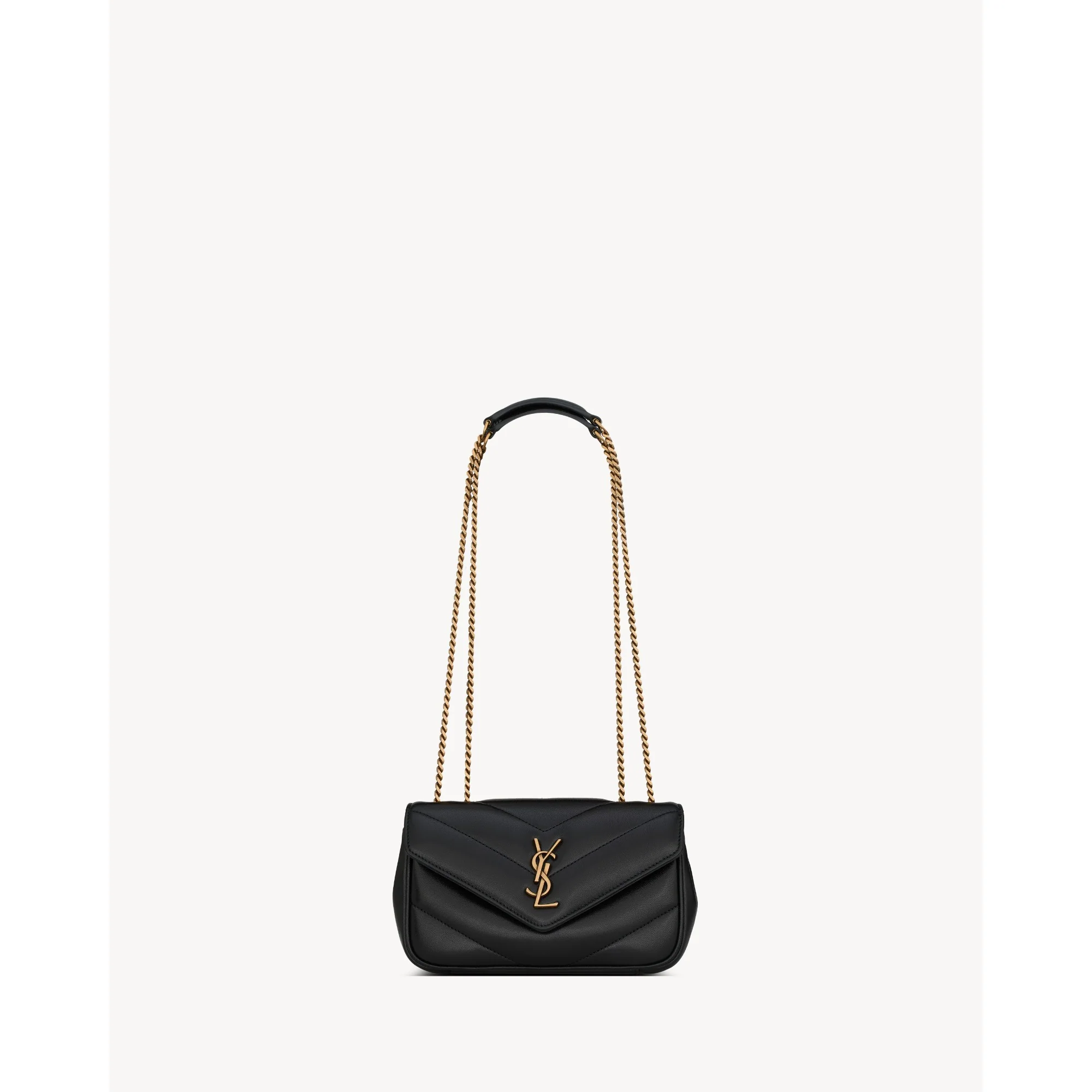 Mini Loulou Chain Bag - Nero