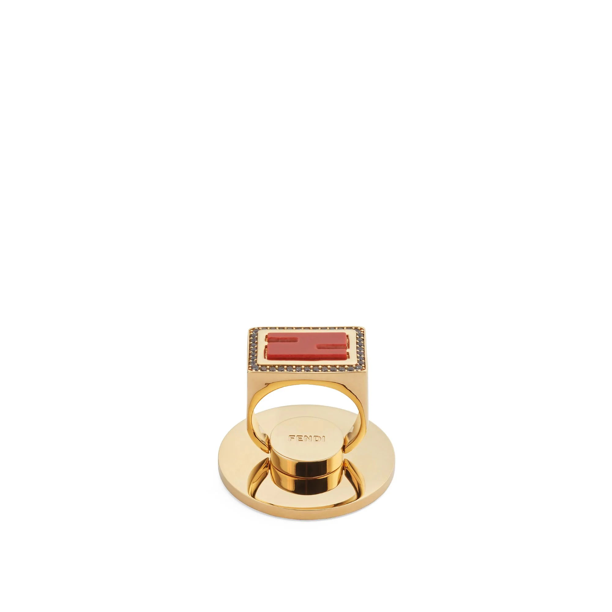 Women's Adhesive Ring For FF Cover - Soft Gold + Red + Smoky
