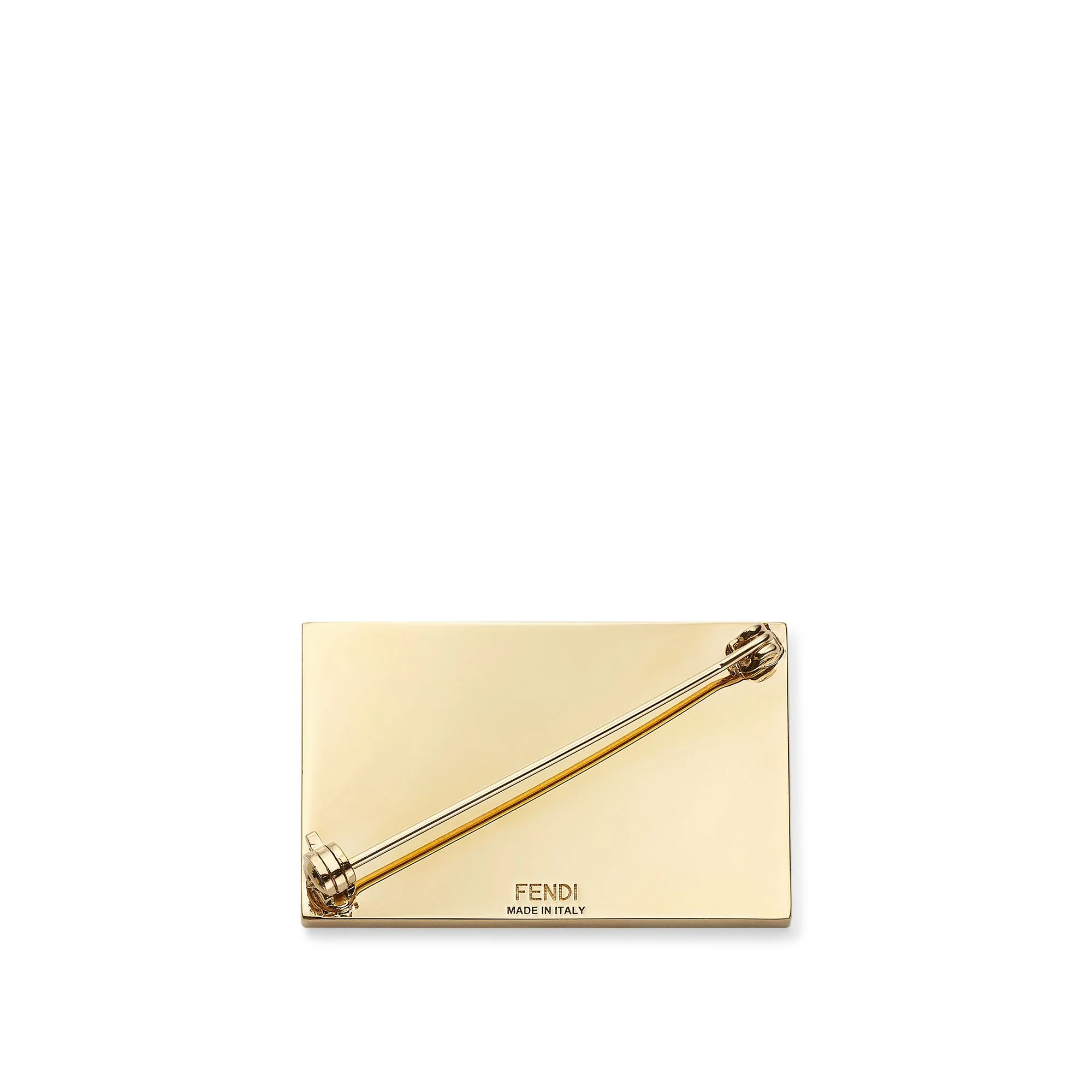 Women's Brooch Baguette - Soft Gold + Malachite - Image 2
