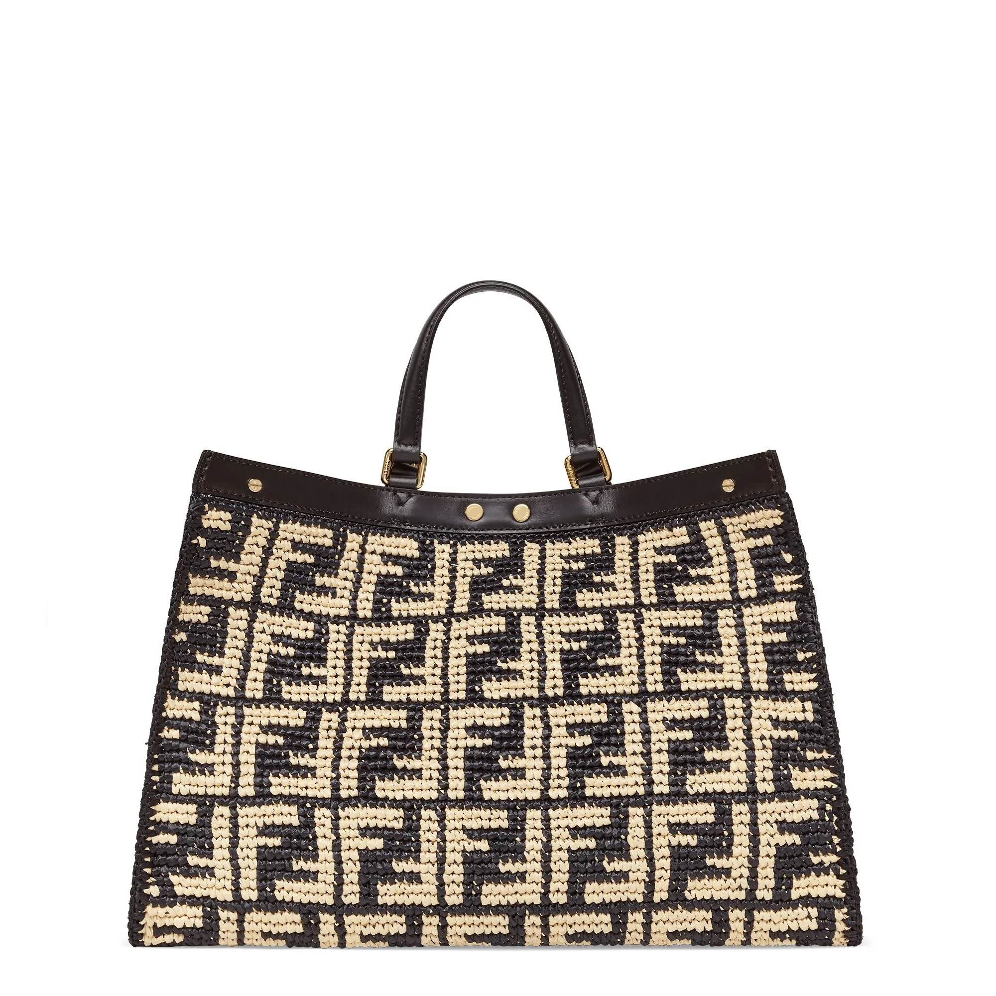 Women's Shopper X-Tote Medium - Black + Natural + Soft Gold - Image 3