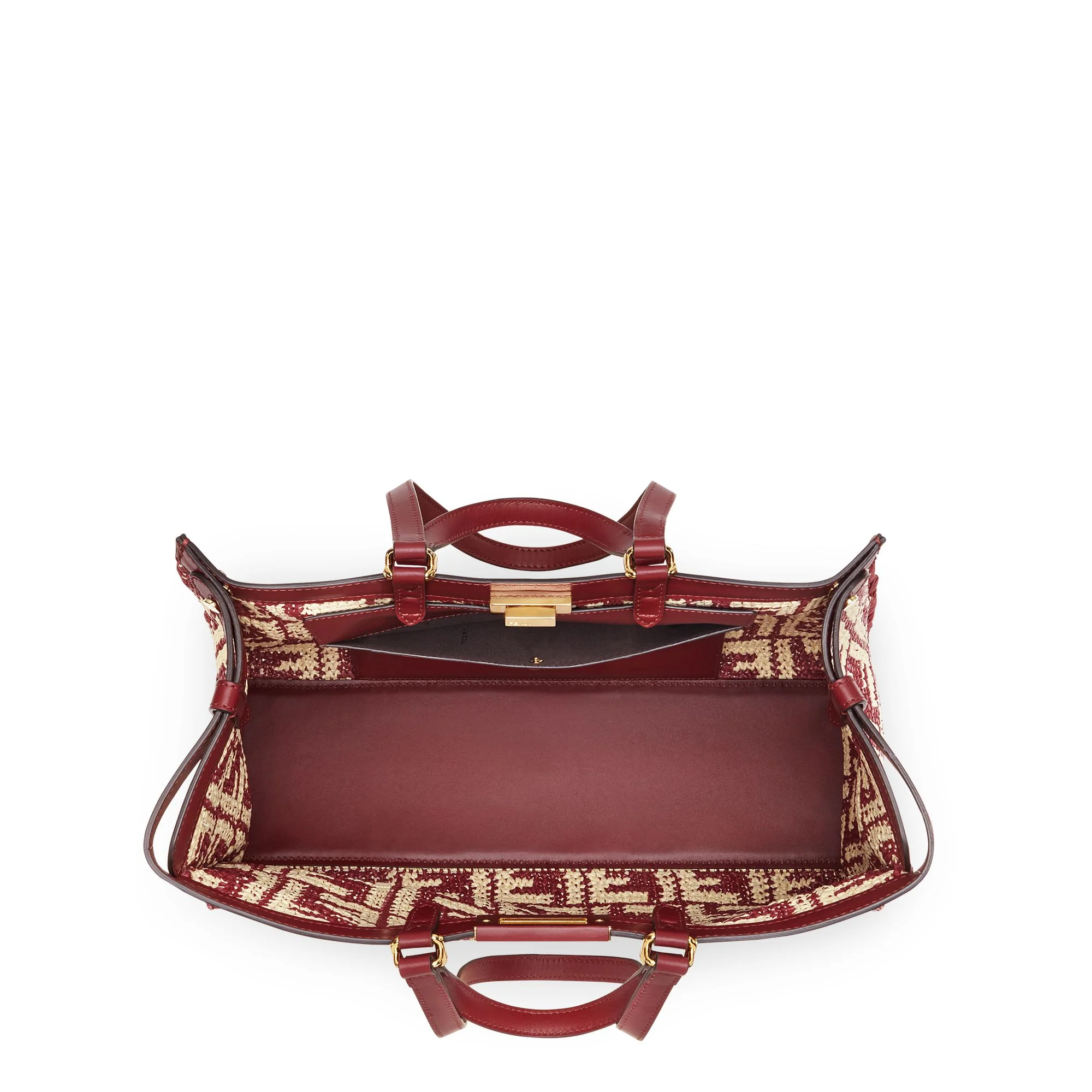 Women's Shopper X-Tote Medium - Barolo + Natural + Soft Gold - Image 4