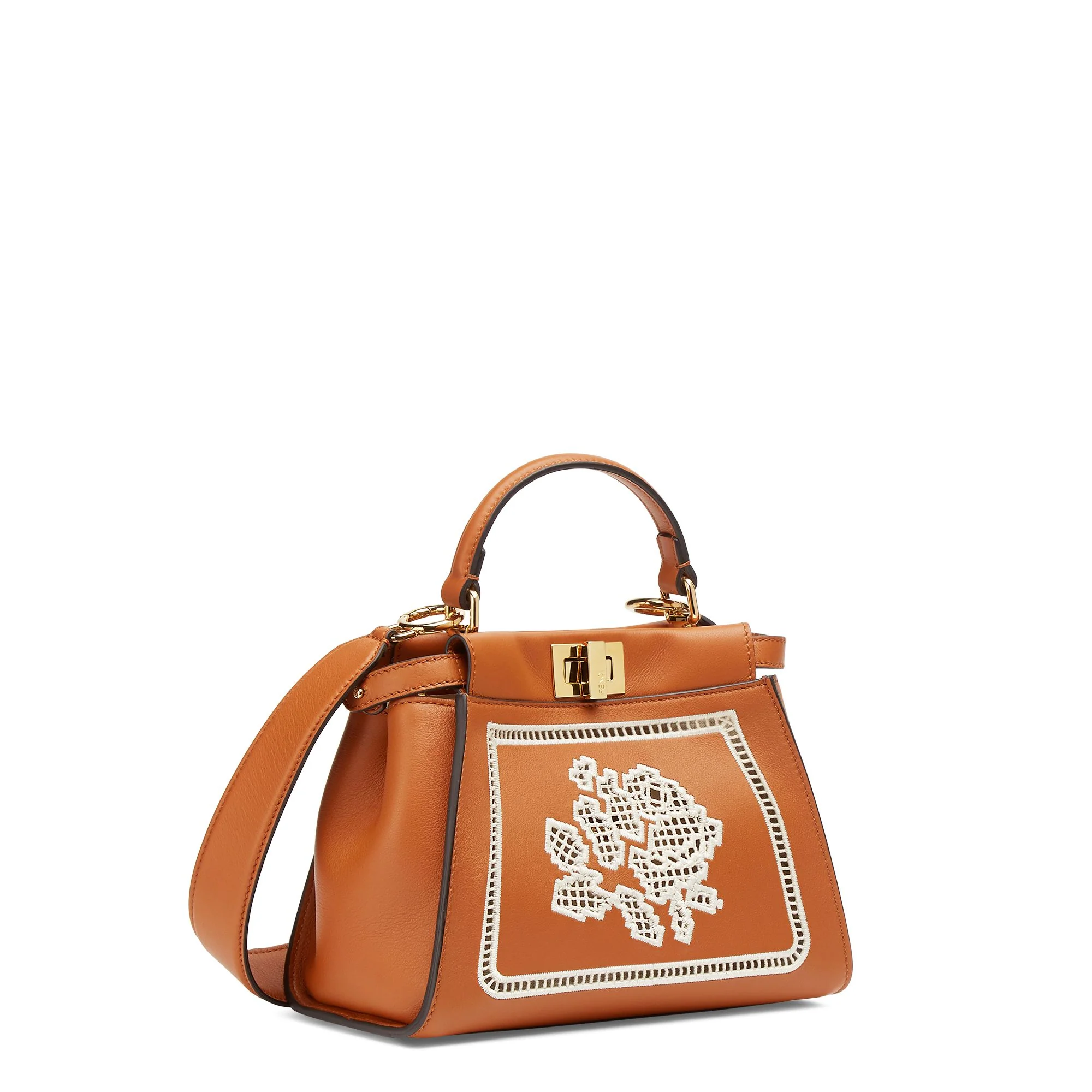 Women's Peekaboo Mini - Brandy + White Garza + Soft Gold - Image 2