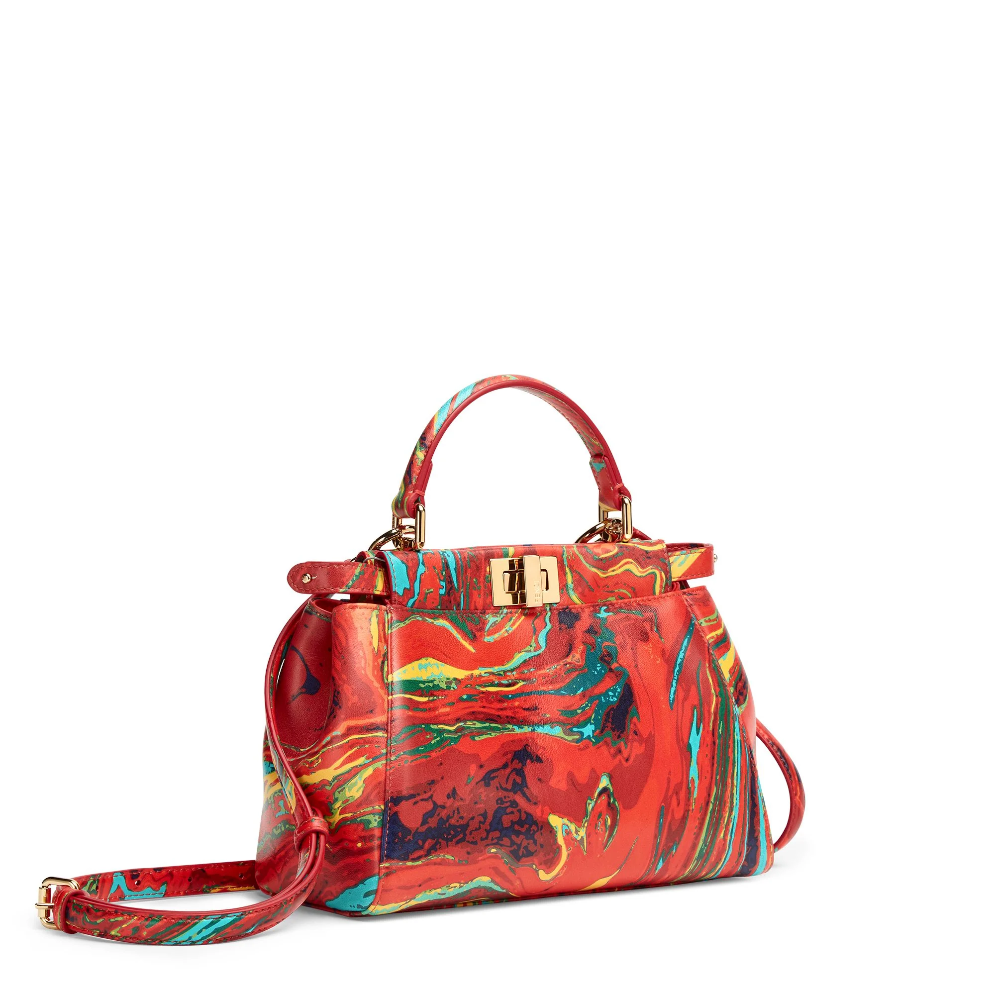 Women's Peekaboo Mini - Red + Multicolour + Soft Gold - Image 2