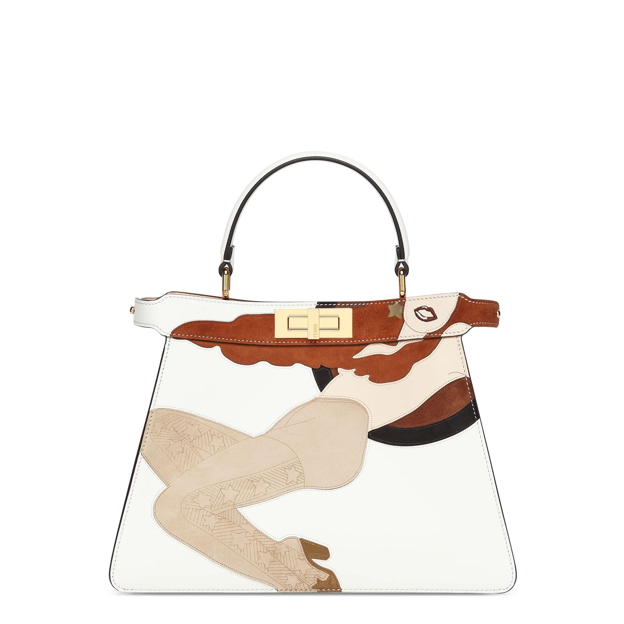 Women's Peekaboo ISeeU Medium - Ice White + Multicolor + Soft Gold