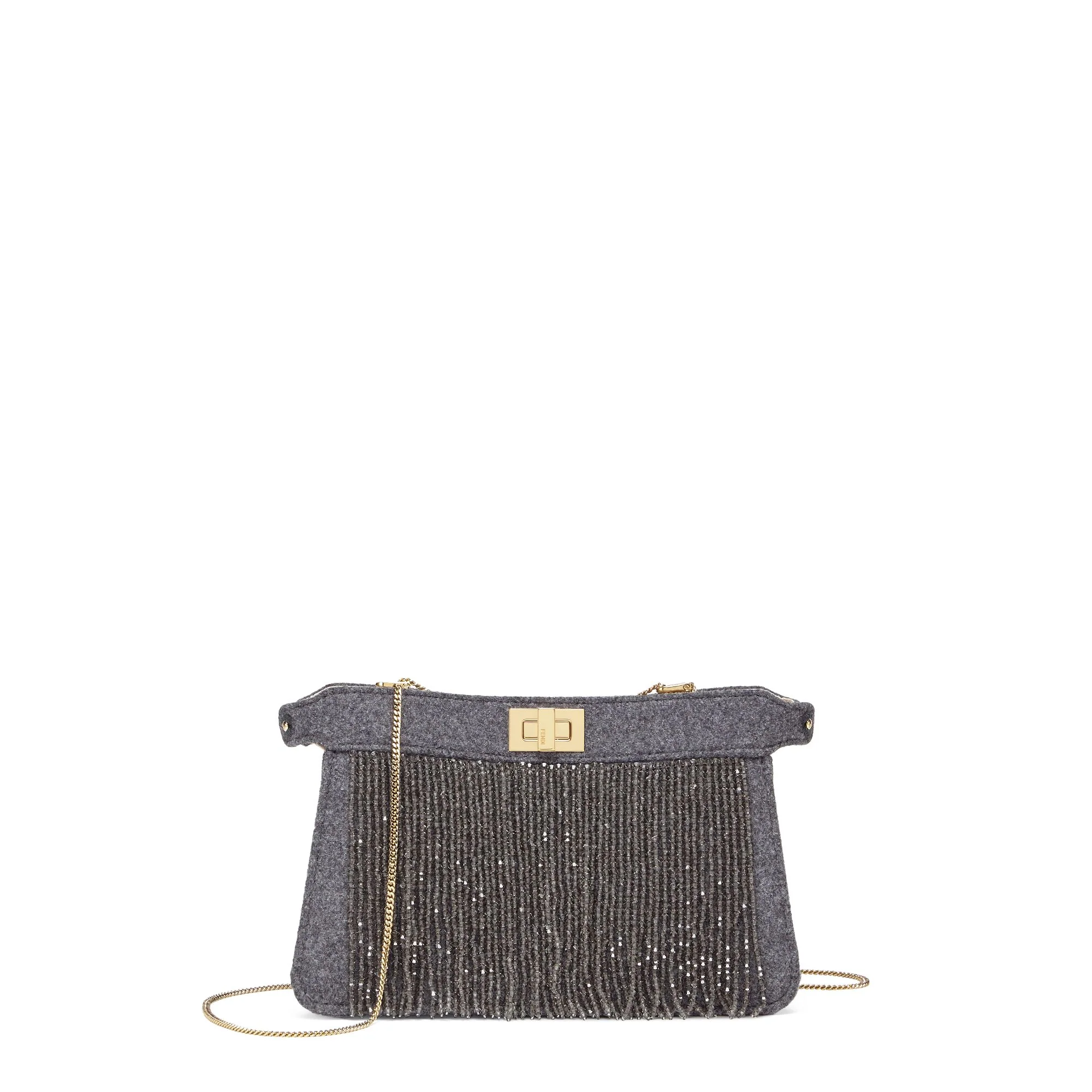 Women's Peekaboo ISeeU Pochette - Grey + Bois De Rose + Soft Gold