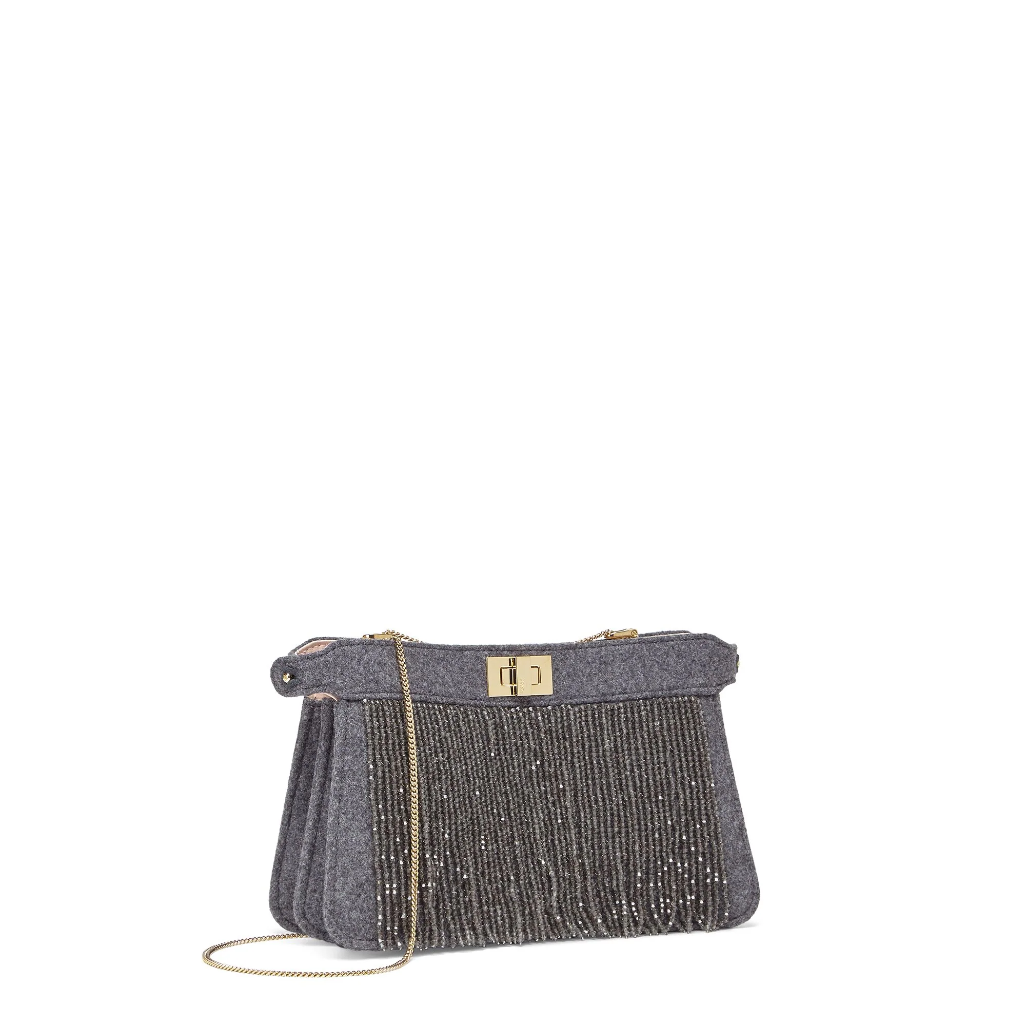 Women's Peekaboo ISeeU Pochette - Grey + Bois De Rose + Soft Gold - Image 2