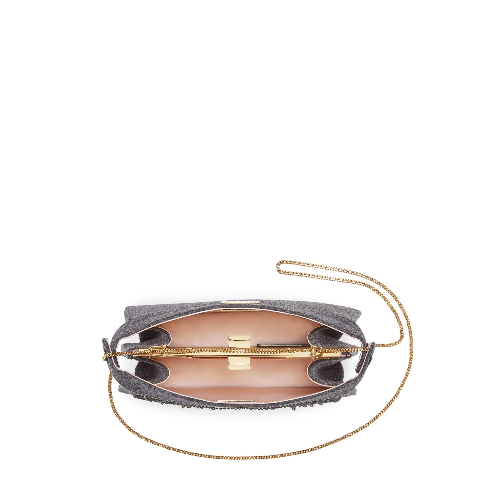 Women's Peekaboo ISeeU Pochette - Grey + Bois De Rose + Soft Gold - Image 4
