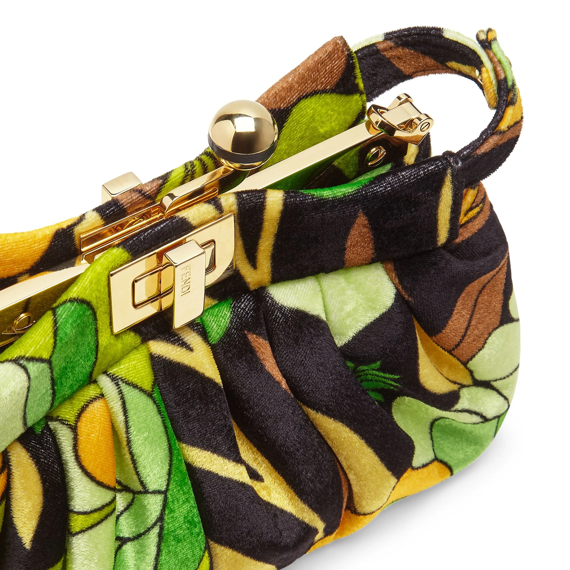 Women's Peekaboo Click Small - Green + Black + Multicolor + Soft Gold - Image 5