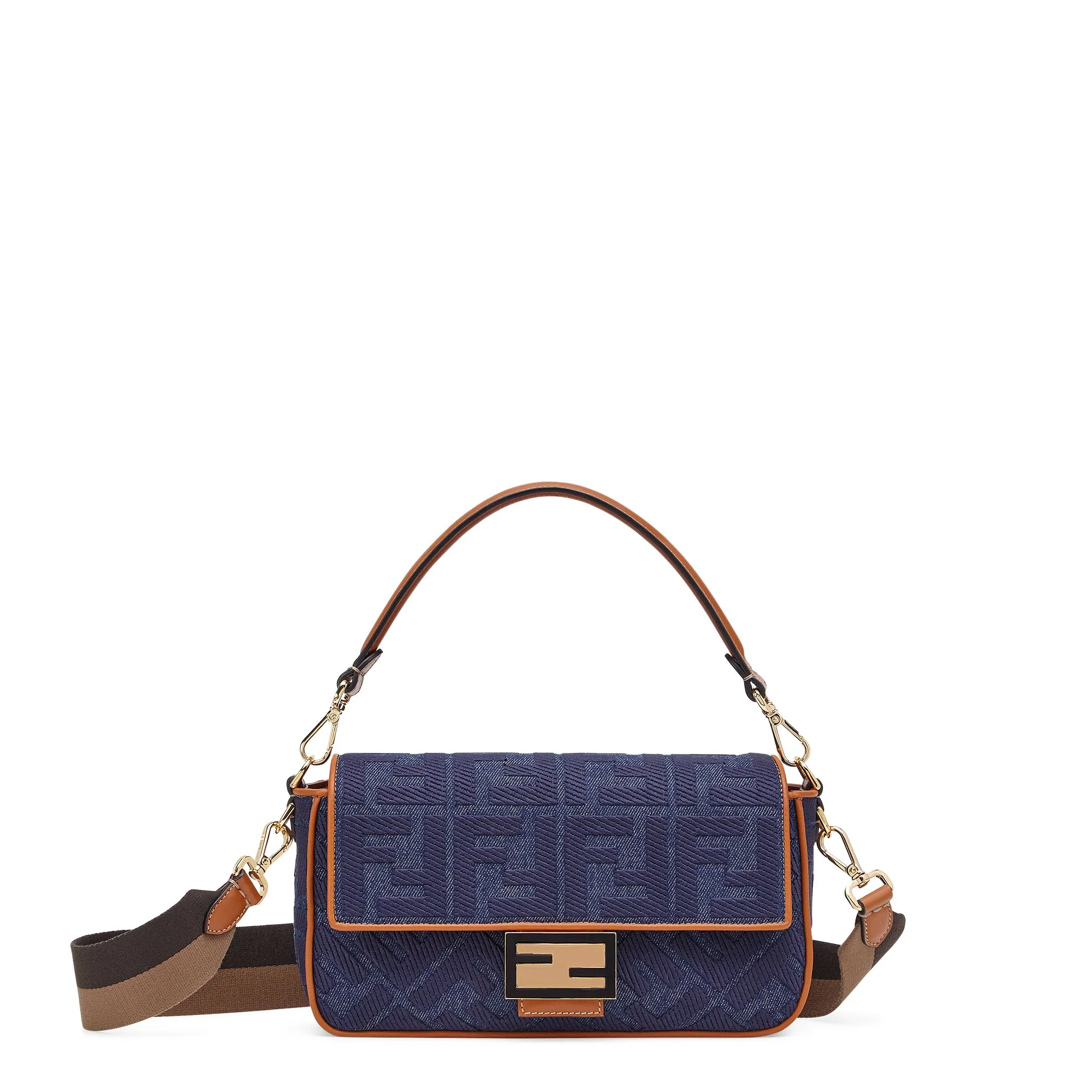 Women's Baguette - Blue + Cuoio + Soft Gold