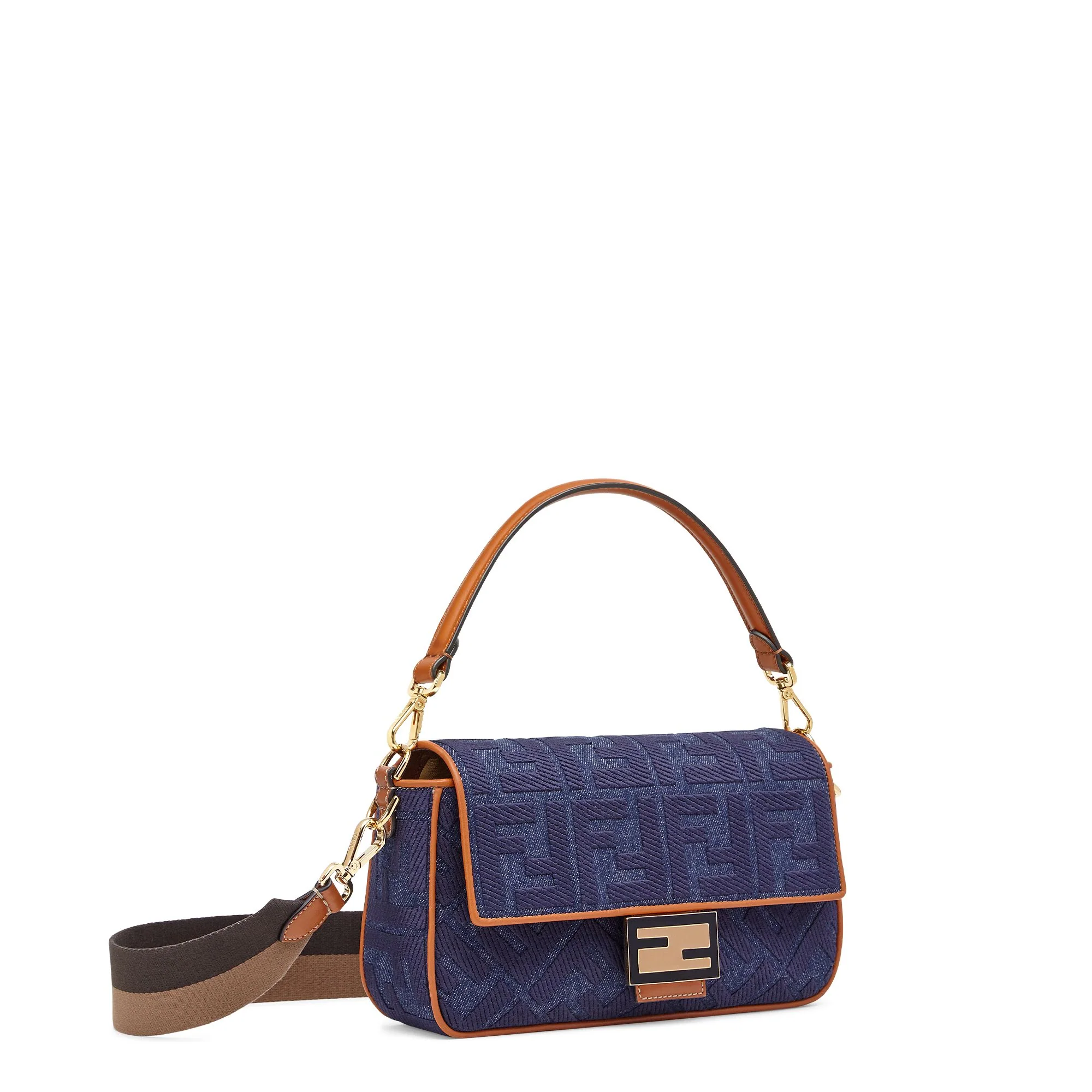 Women's Baguette - Blue + Cuoio + Soft Gold - Image 2