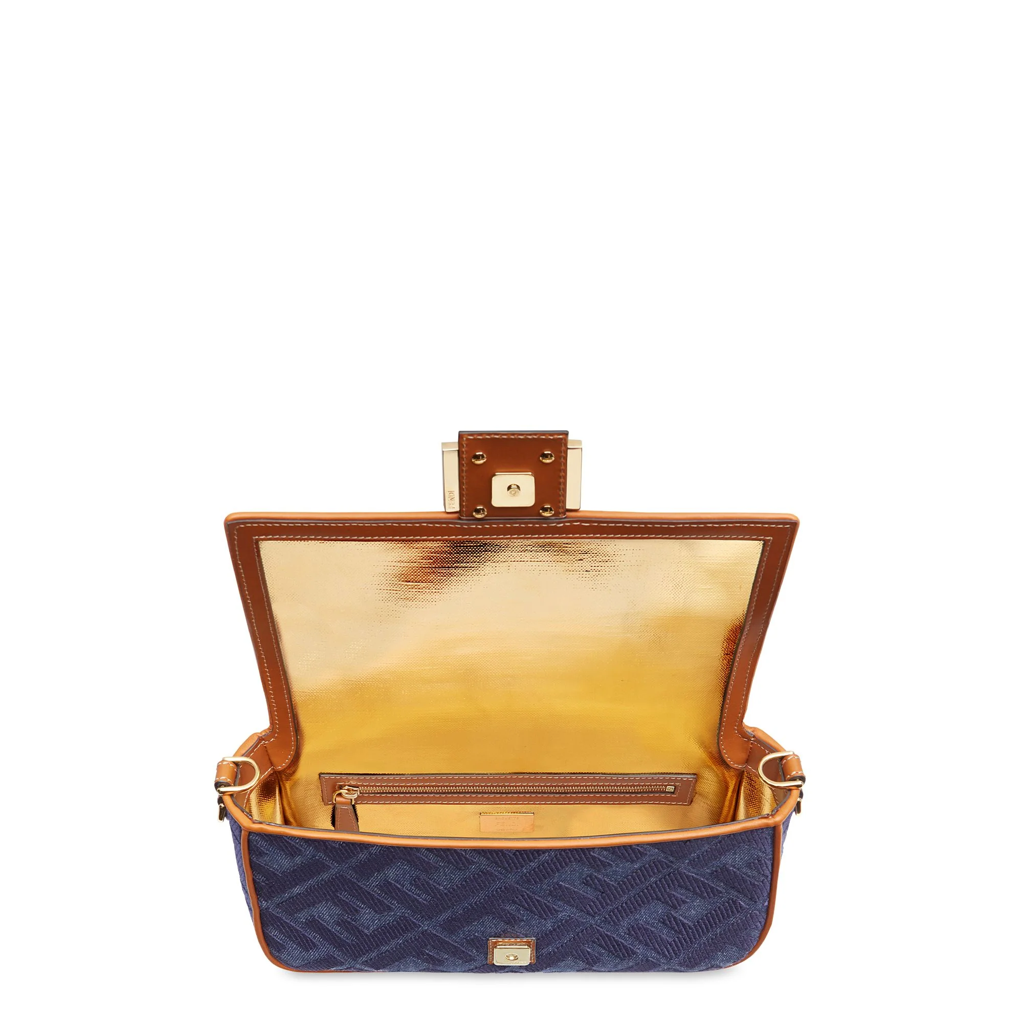 Women's Baguette - Blue + Cuoio + Soft Gold - Image 4