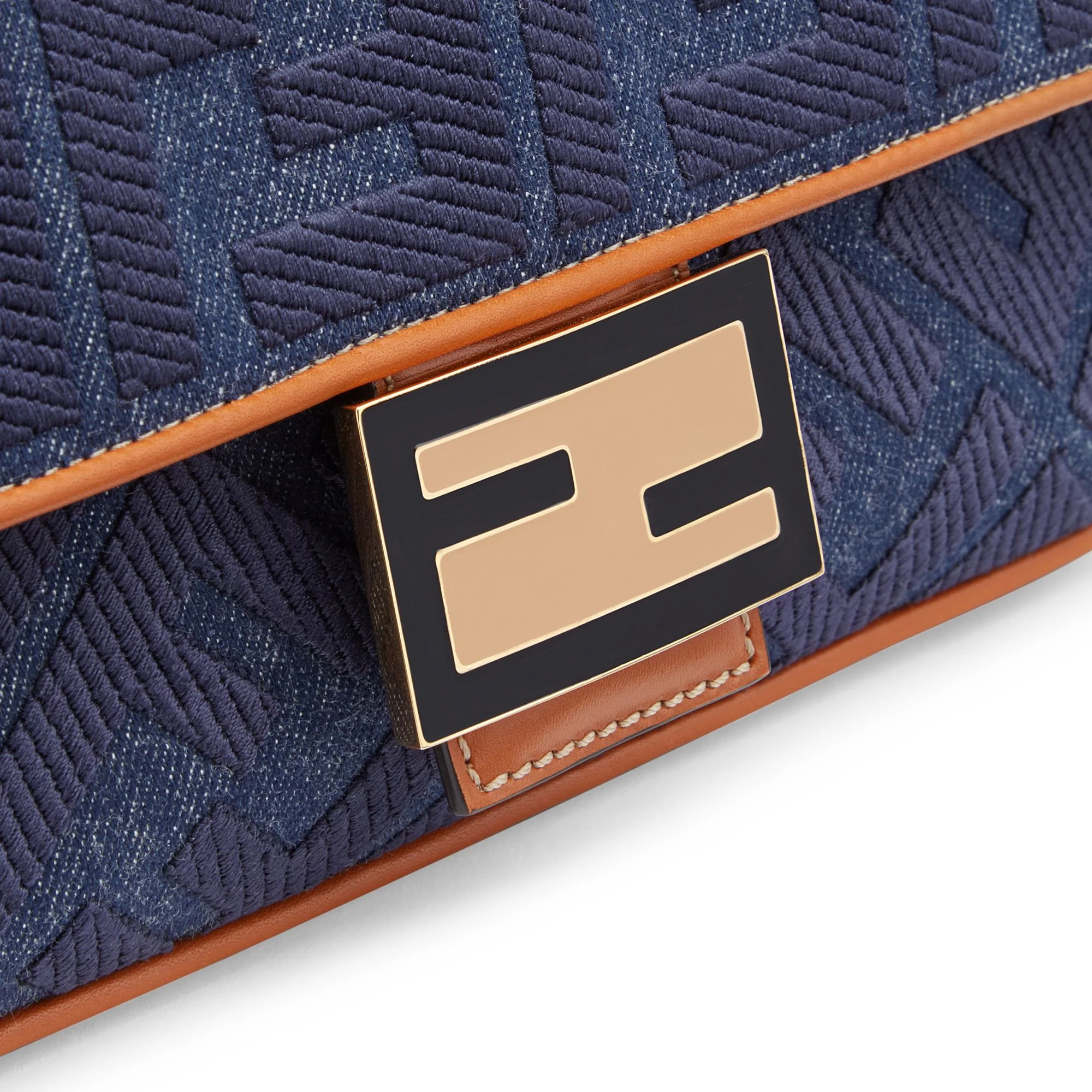 Women's Baguette - Blue + Cuoio + Soft Gold - Image 5