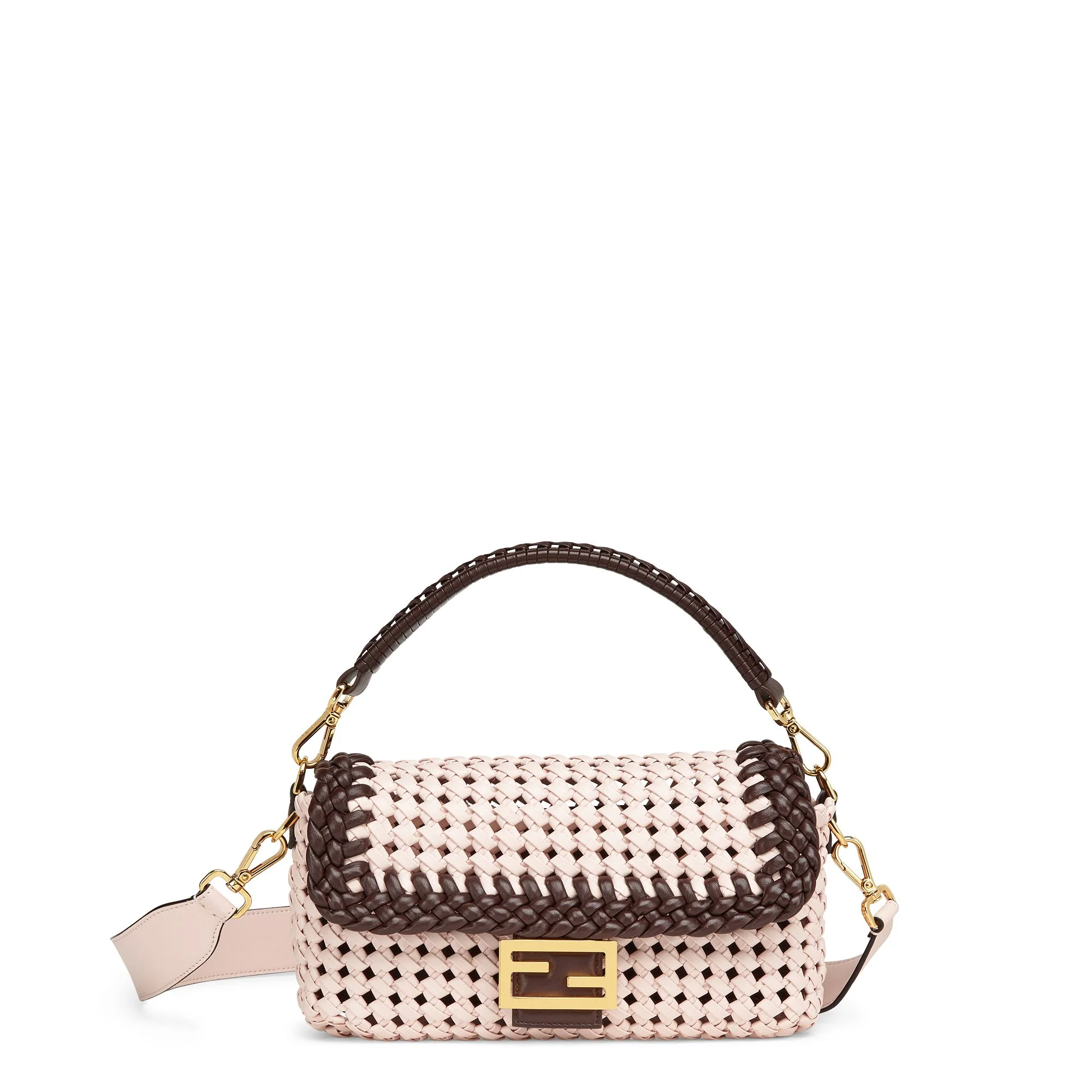 Women's Baguette - Soft Pink + Dark Brown + Soft Gold
