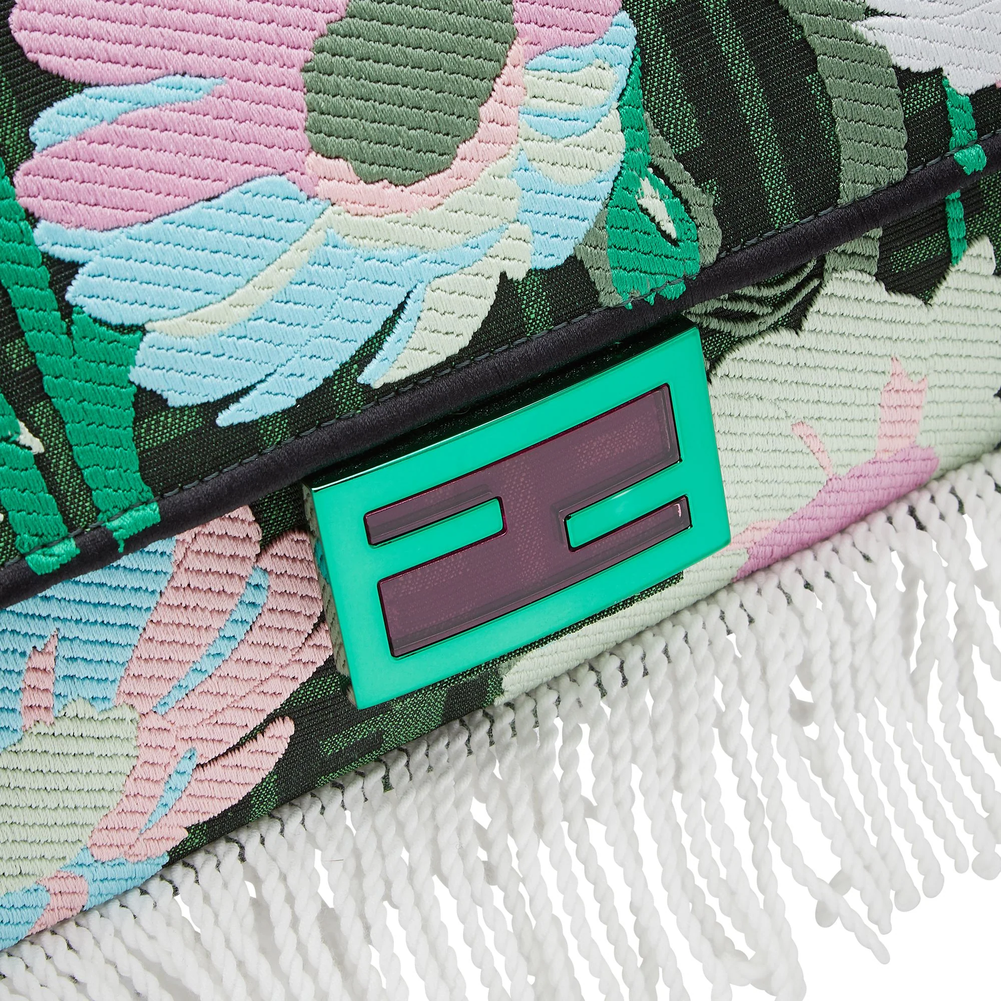 Women's Baguette - Green + Multicolor + Light Gold - Image 5