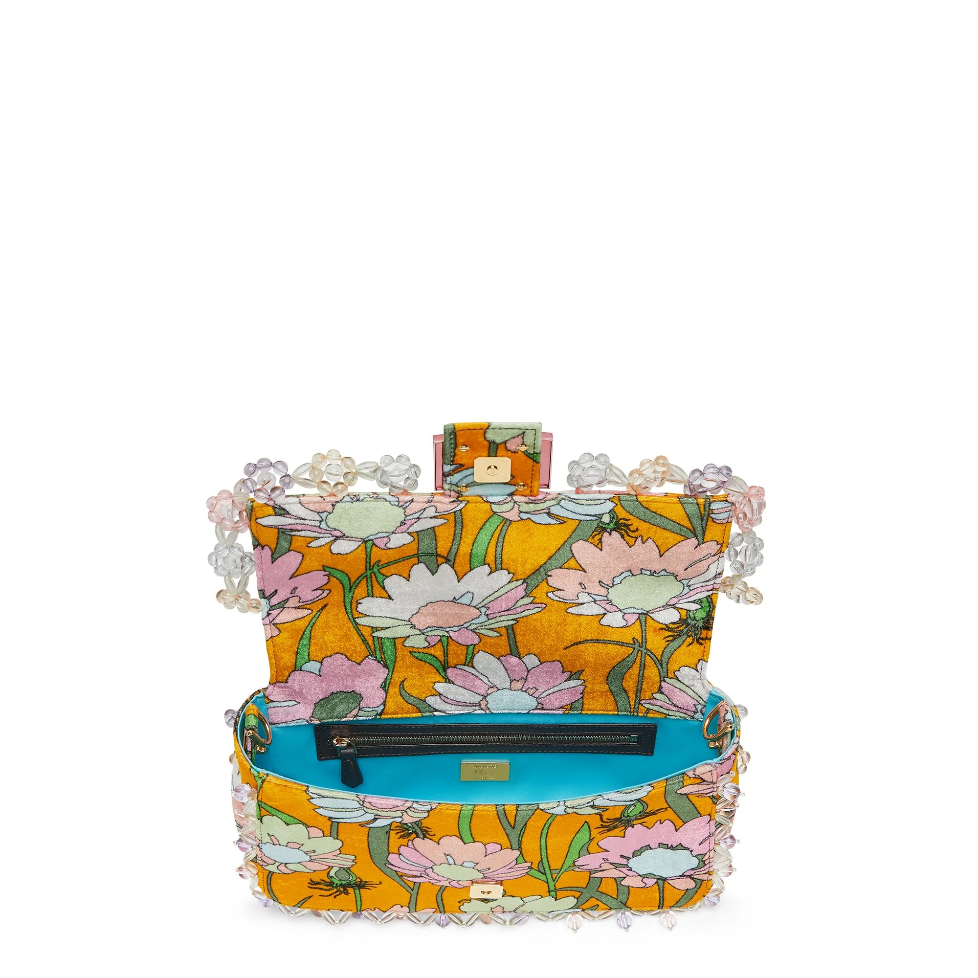 Women's Baguette - Orange + Multicolour + Soft Gold - Image 4