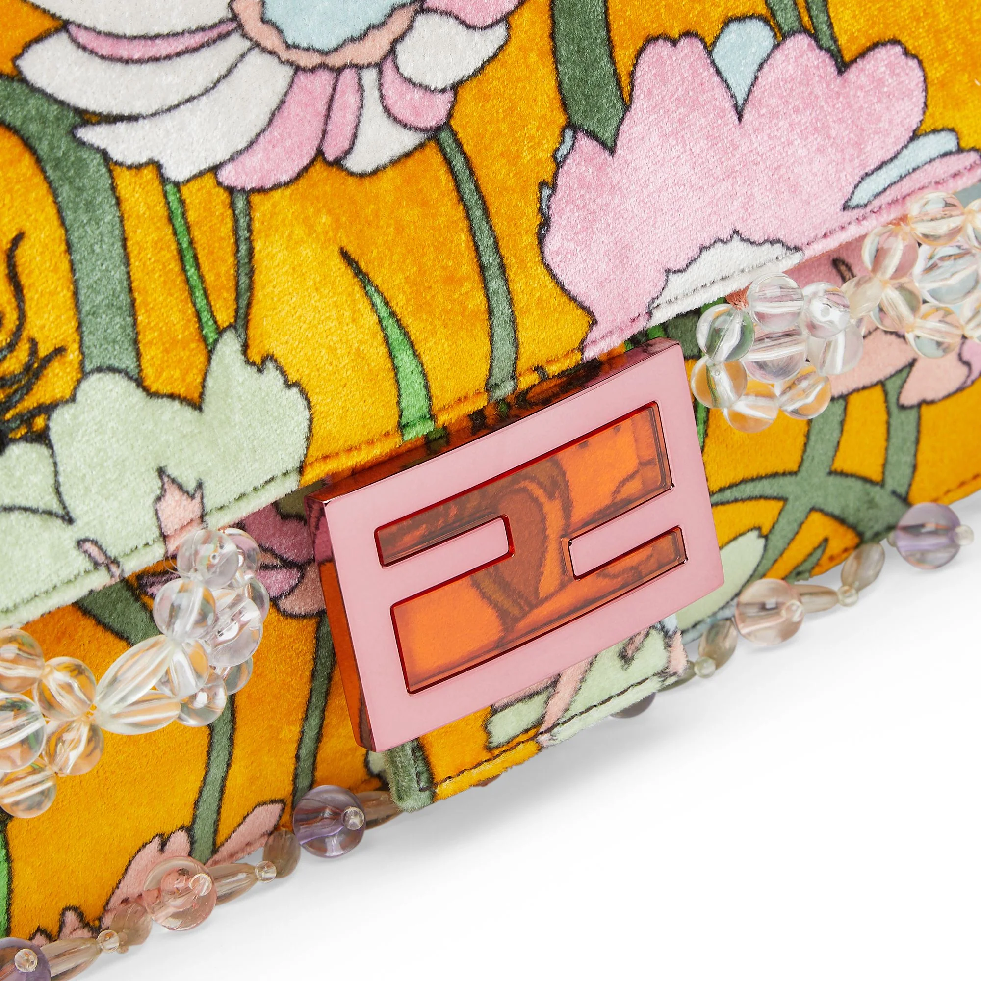 Women's Baguette - Orange + Multicolour + Soft Gold - Image 5