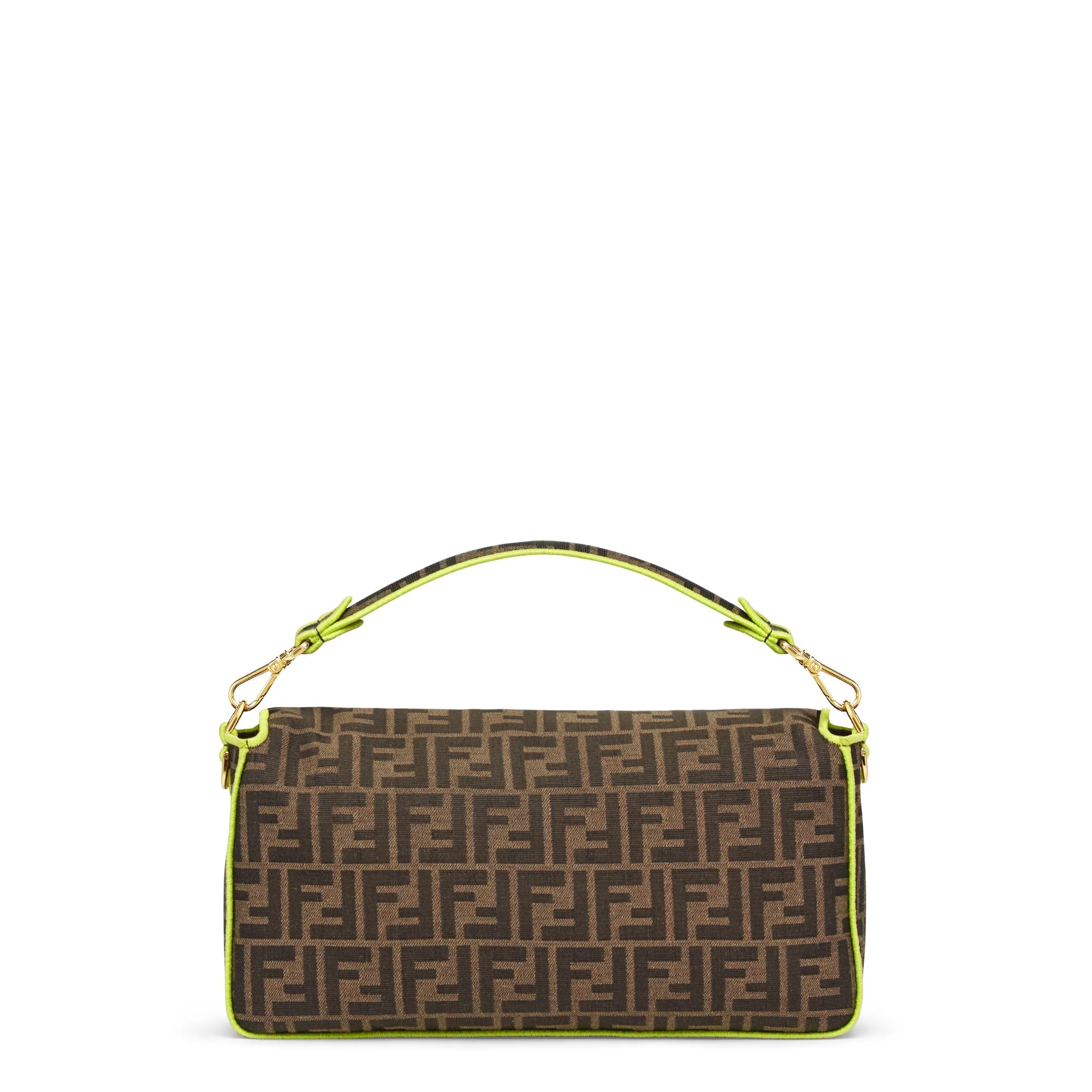 Women's Baguette Large - Tabacco Brown + Fluo Yellow + Soft Gold - Image 3