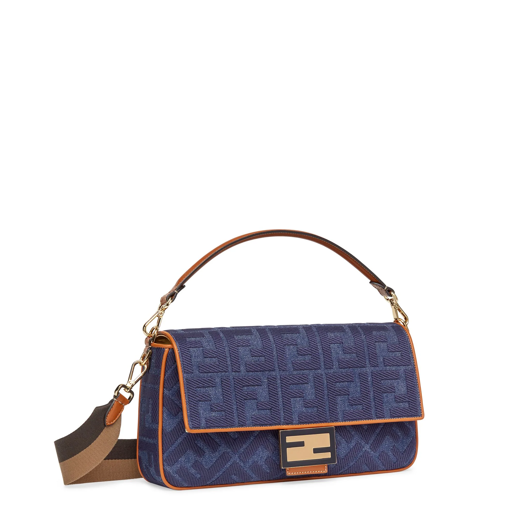 Women's Baguette Large - Blue + Cuoio + Soft Gold - Image 2